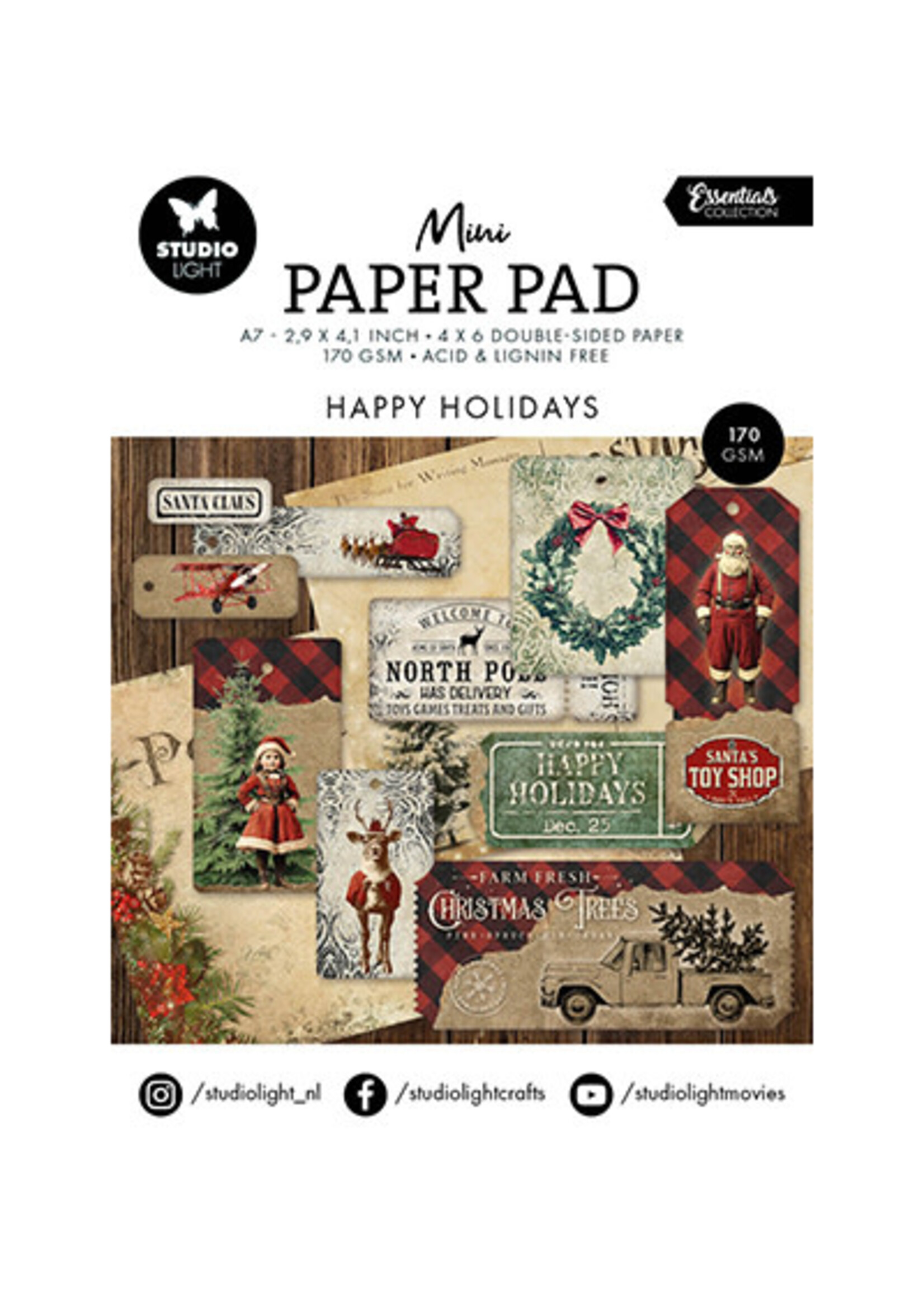 SL-ES-DPP323 - Mini Paper Pad Happy Holidays Essentials nr.323