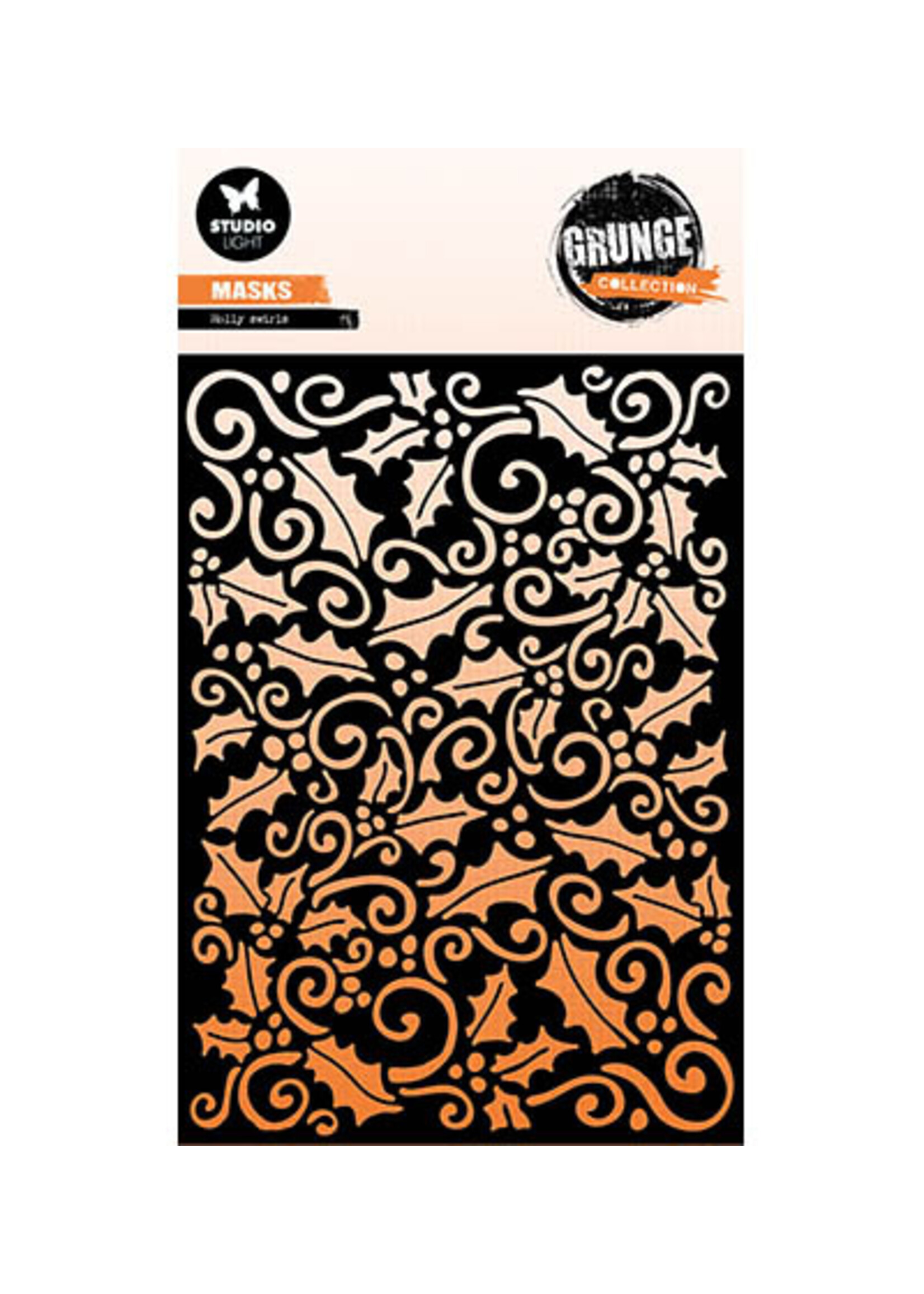 SL-GR-MASK349 - Holly swirl Grunge Collection nr.349