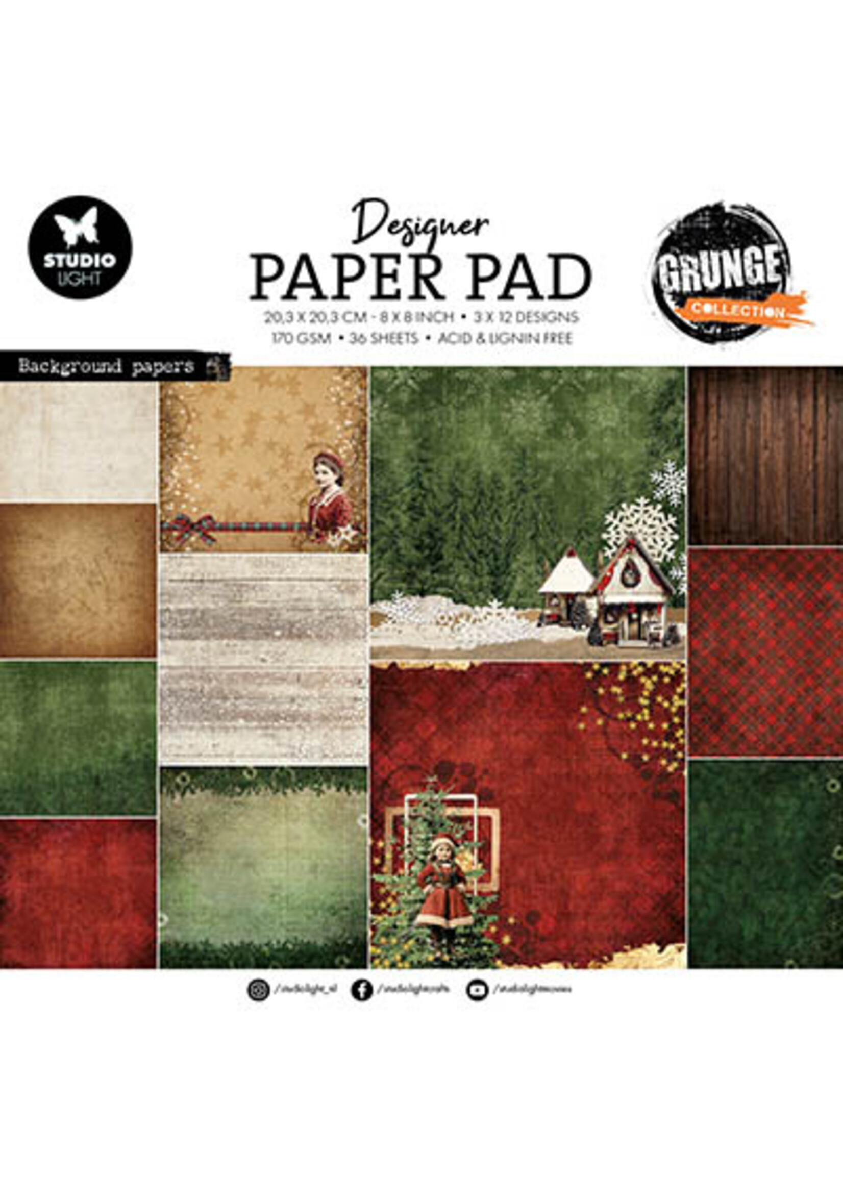 SL-GR-DPP328 - Designer Paper Pad Paper elements Grunge Collection nr.327