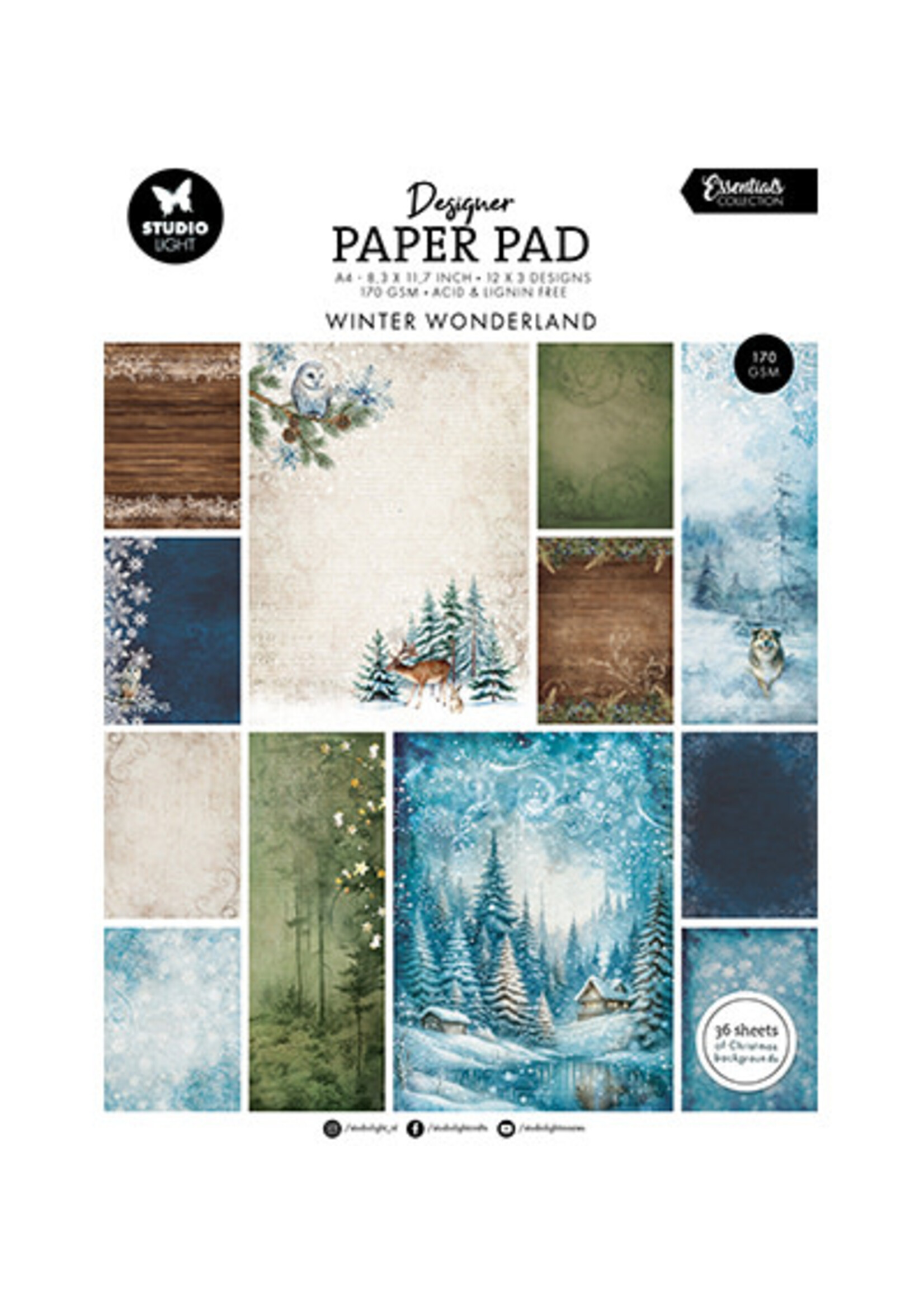 SL-ES-DPP338 - Designer Paper Pad Winter wonderland Essentials nr.338