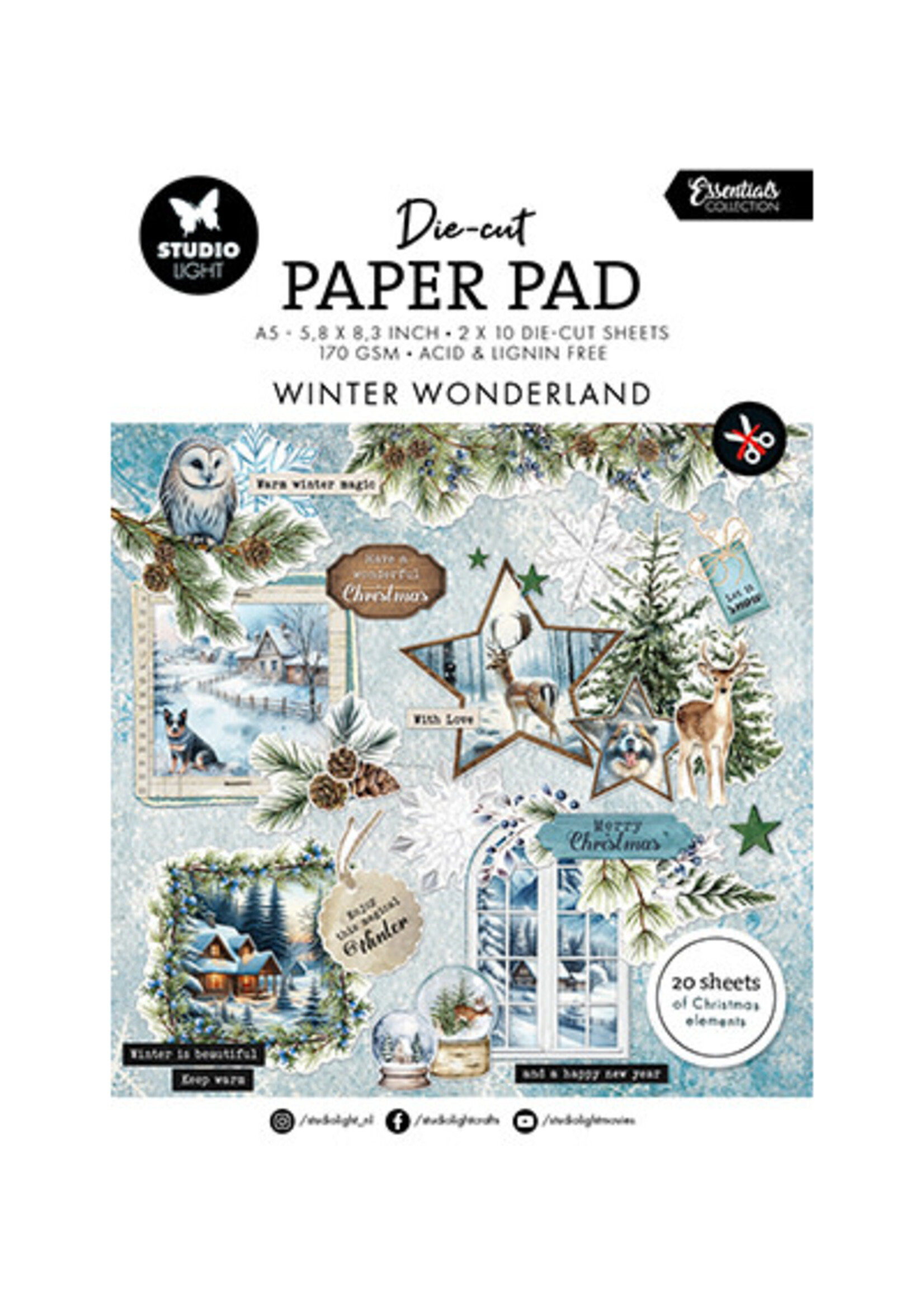 SL-ES-DCPP335 - Die-cut Paper Pad Winter wonderland Essentials nr.335