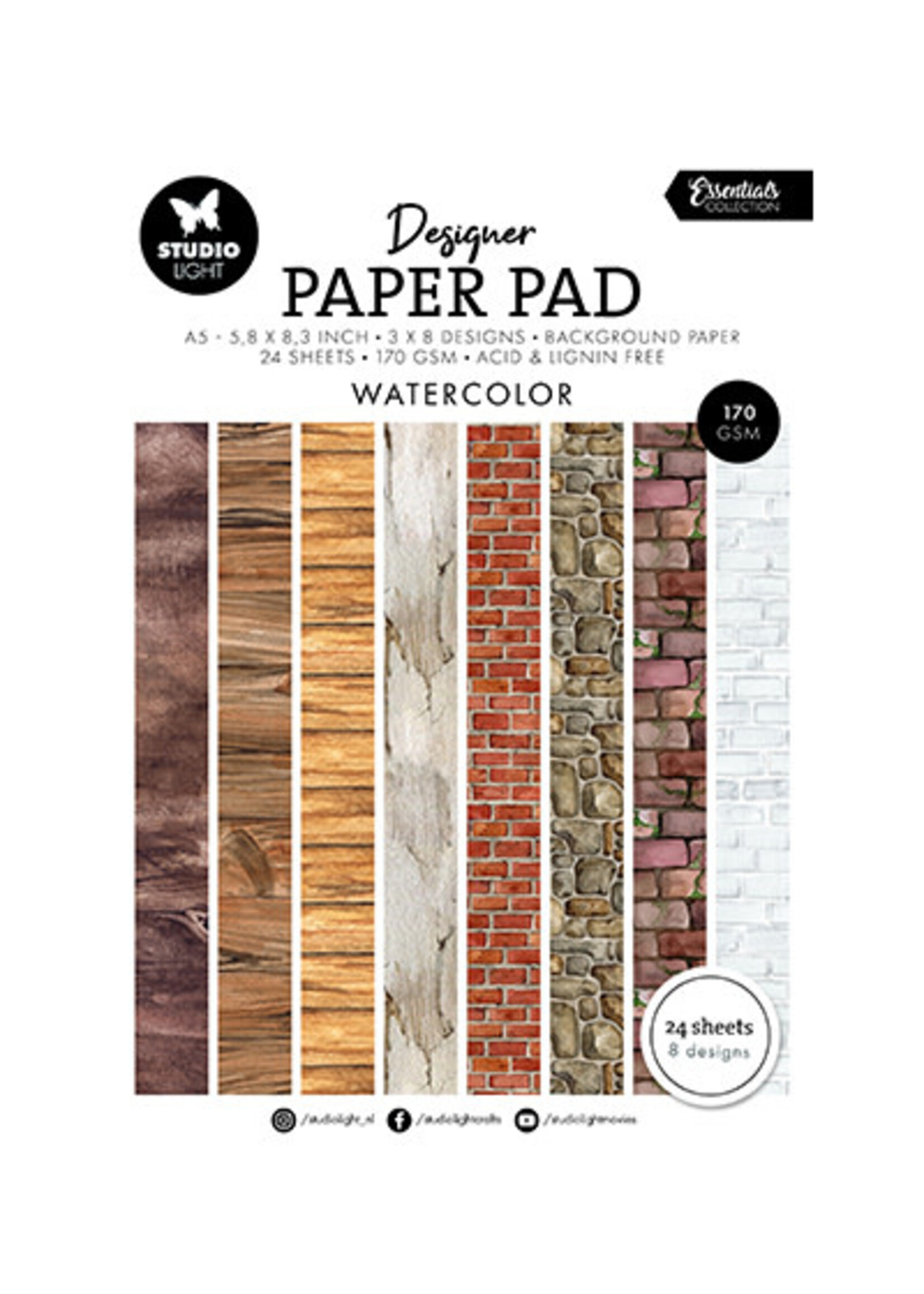 SL-ES-DPP330 - Designer Paper Pad Watercolor Essentials nr.330