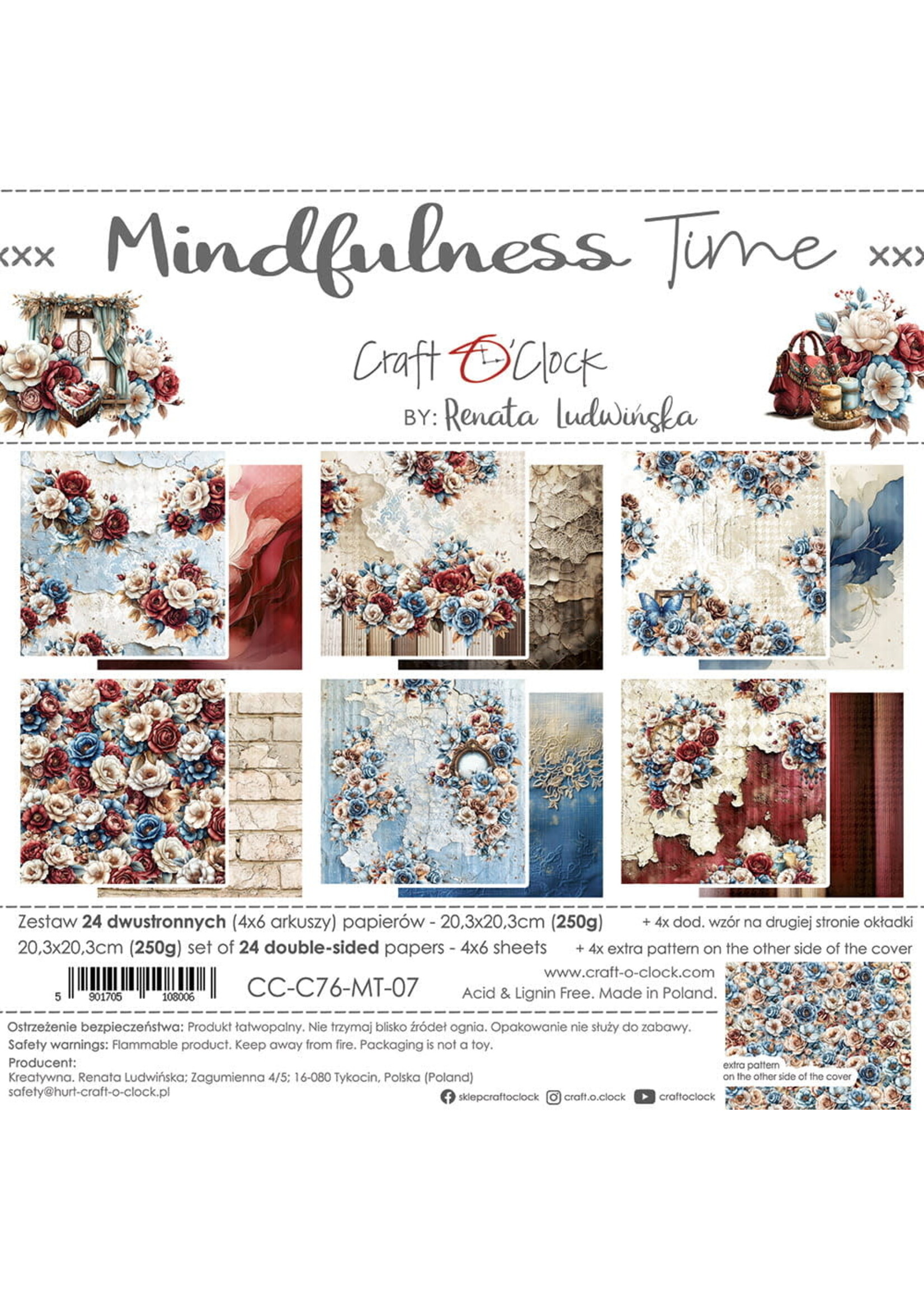 MINDFULNESS TIME - een set papier 20,3x20,3cm