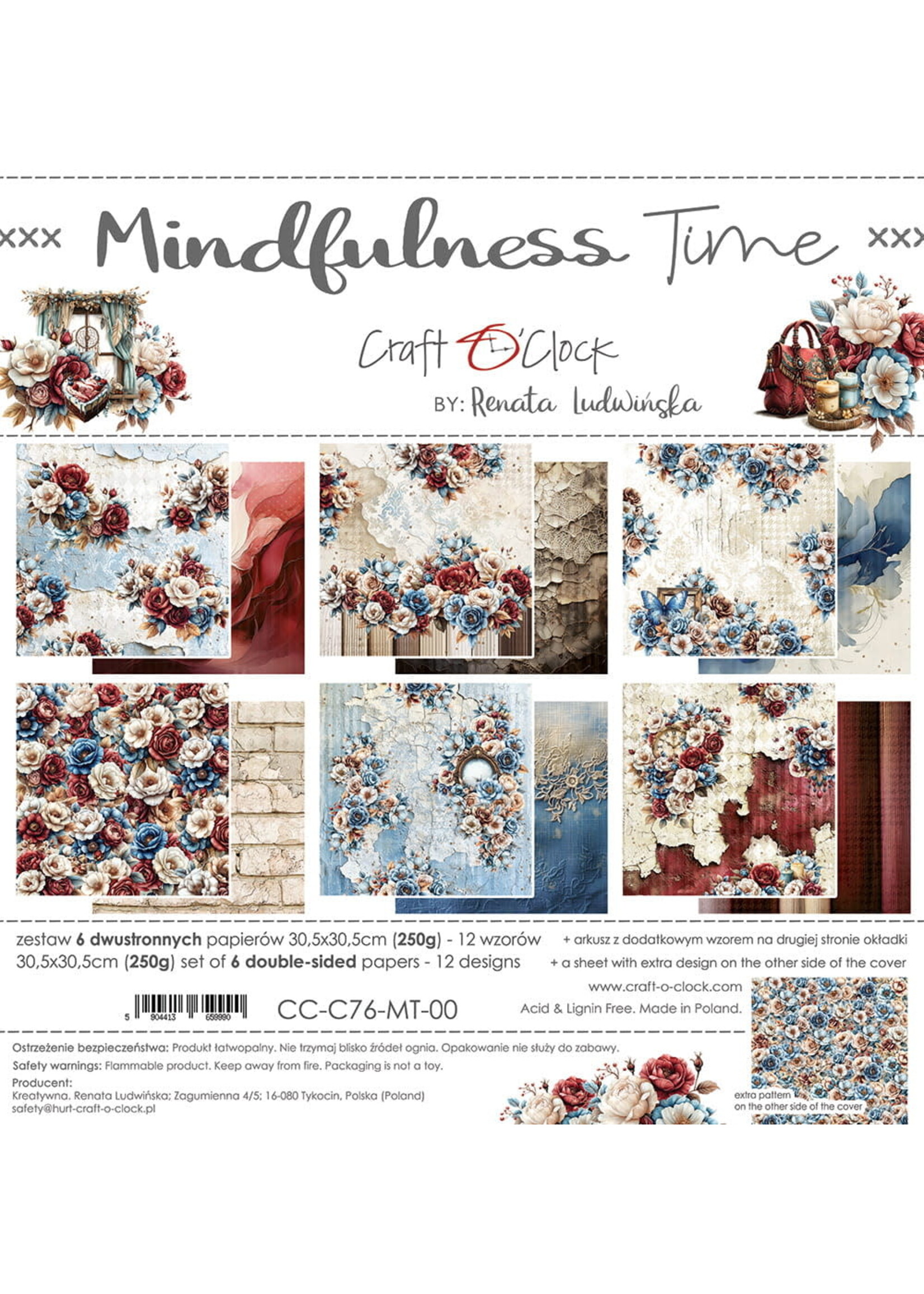 MINDFULNESS TIME - een set papier 30,5x30,5cm
