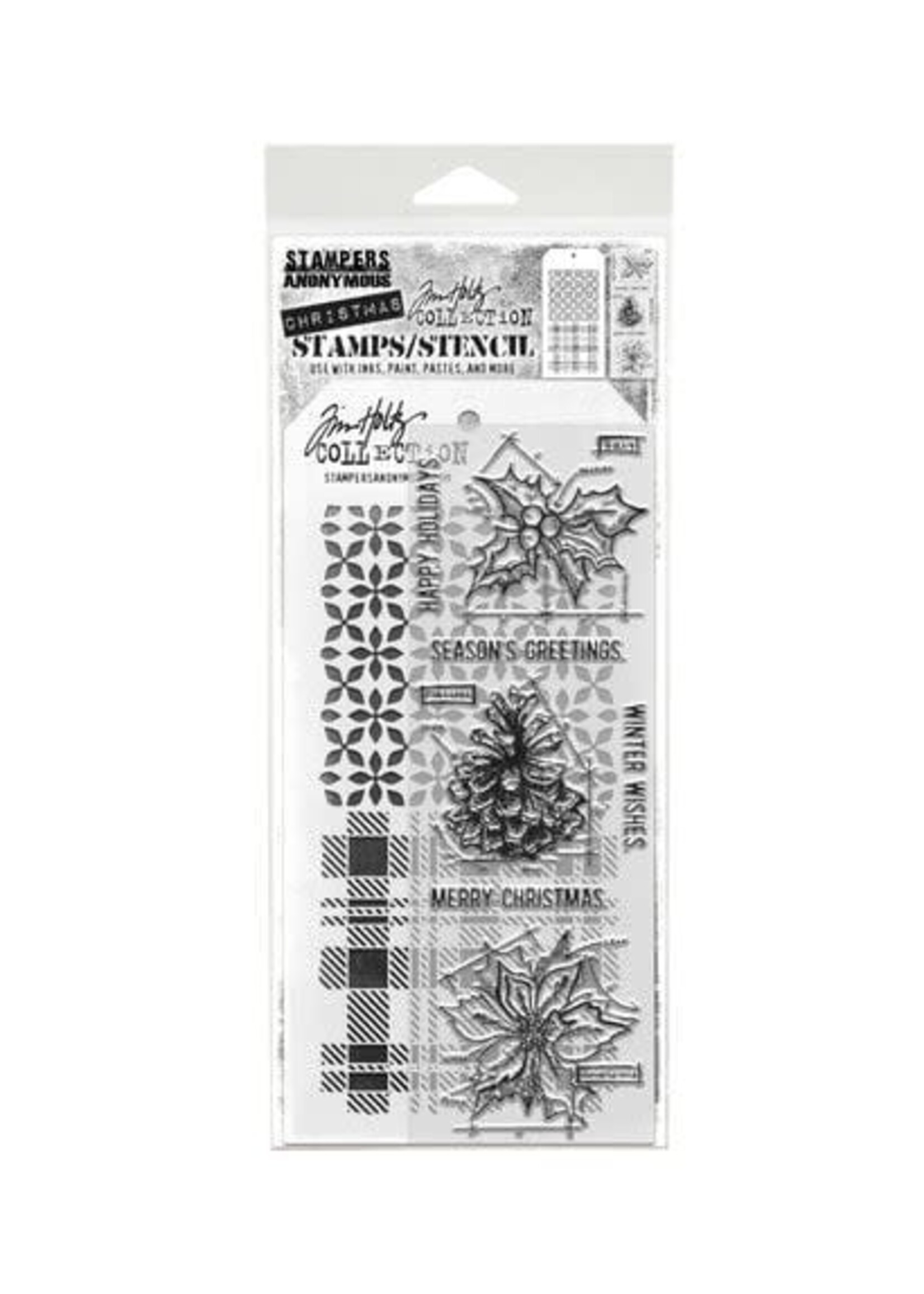 Blueprint Christmas #2 Tim Holtz Stamps/Stencil (THMM192)
