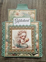 Dubbele schuifkaart met Zeemeermin Miranda