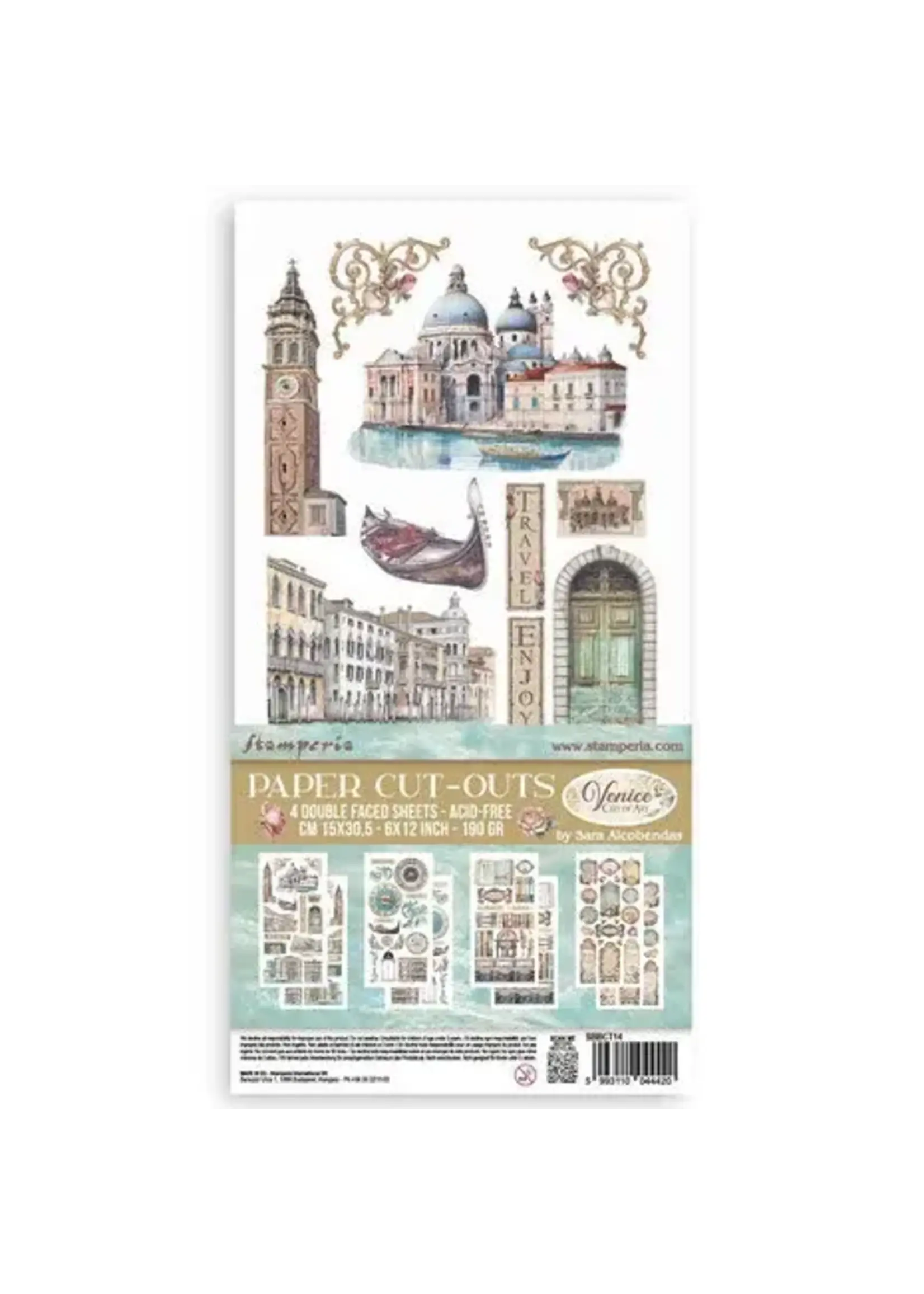 Venice City of Art 6x12 Inch Paper Cut-outs (4pcs) (SBBCT14)