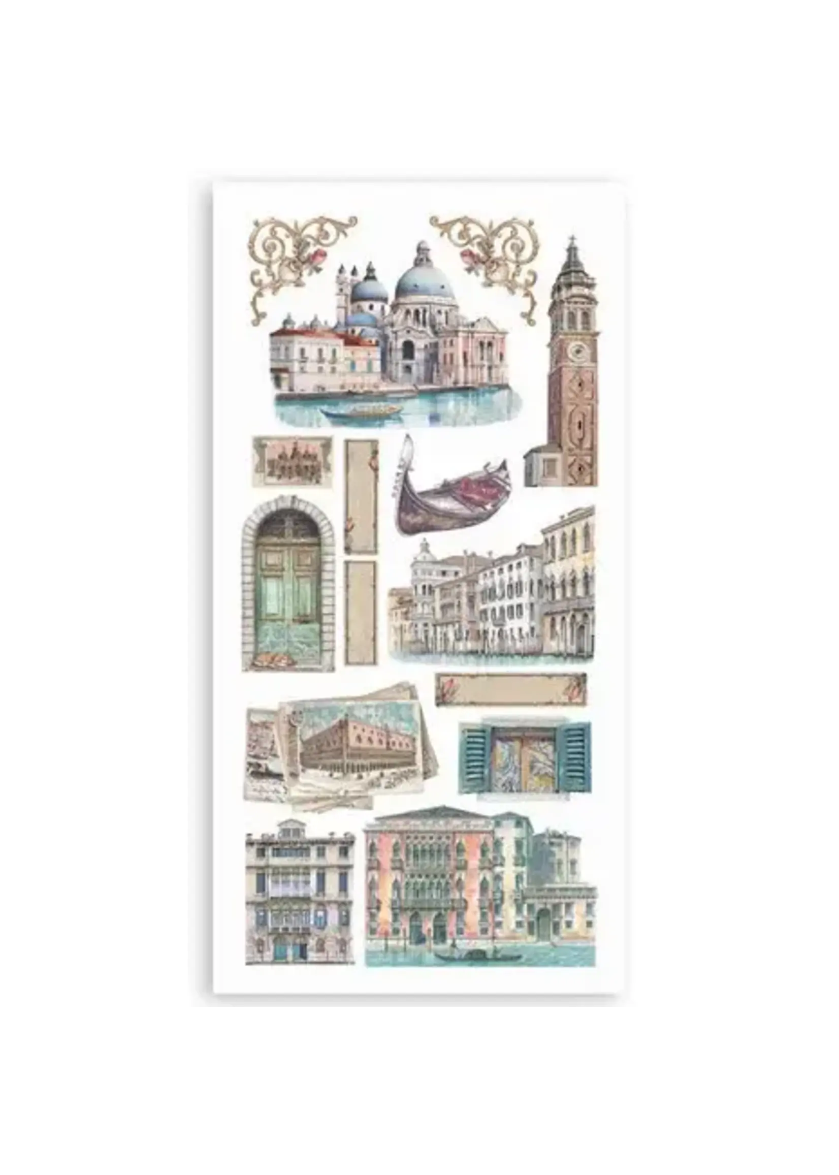 Venice City of Art 6x12 Inch Paper Cut-outs (4pcs) (SBBCT14)