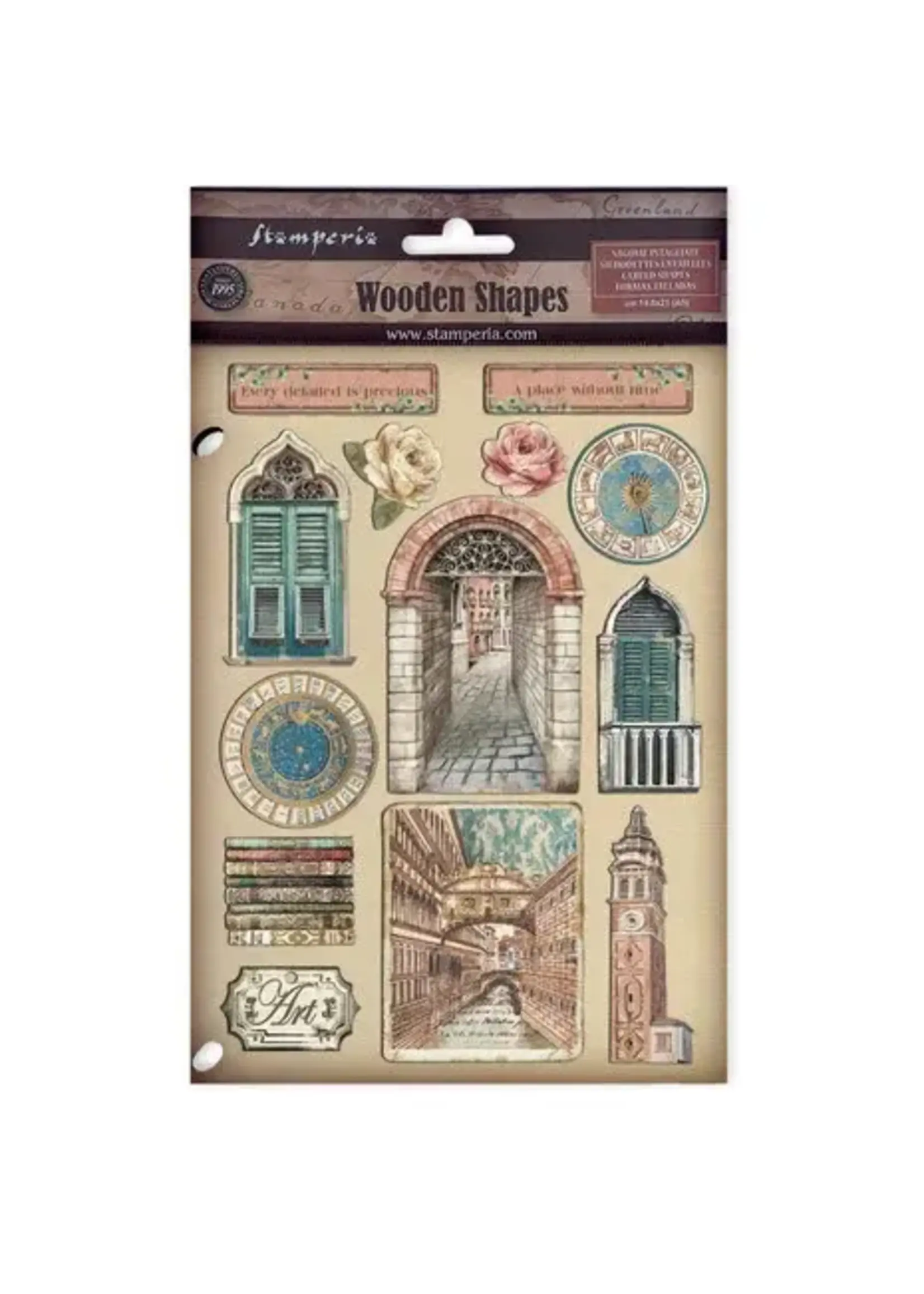 Venice City of Art A5 Colored Wooden Shape (KLSP185)