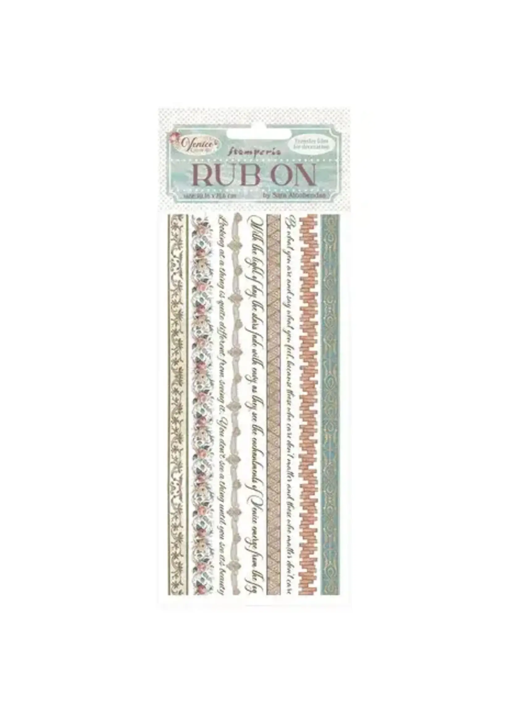 Venice City of Art Rub-On 4x8,5 Inch Stripes (DFLRB171)