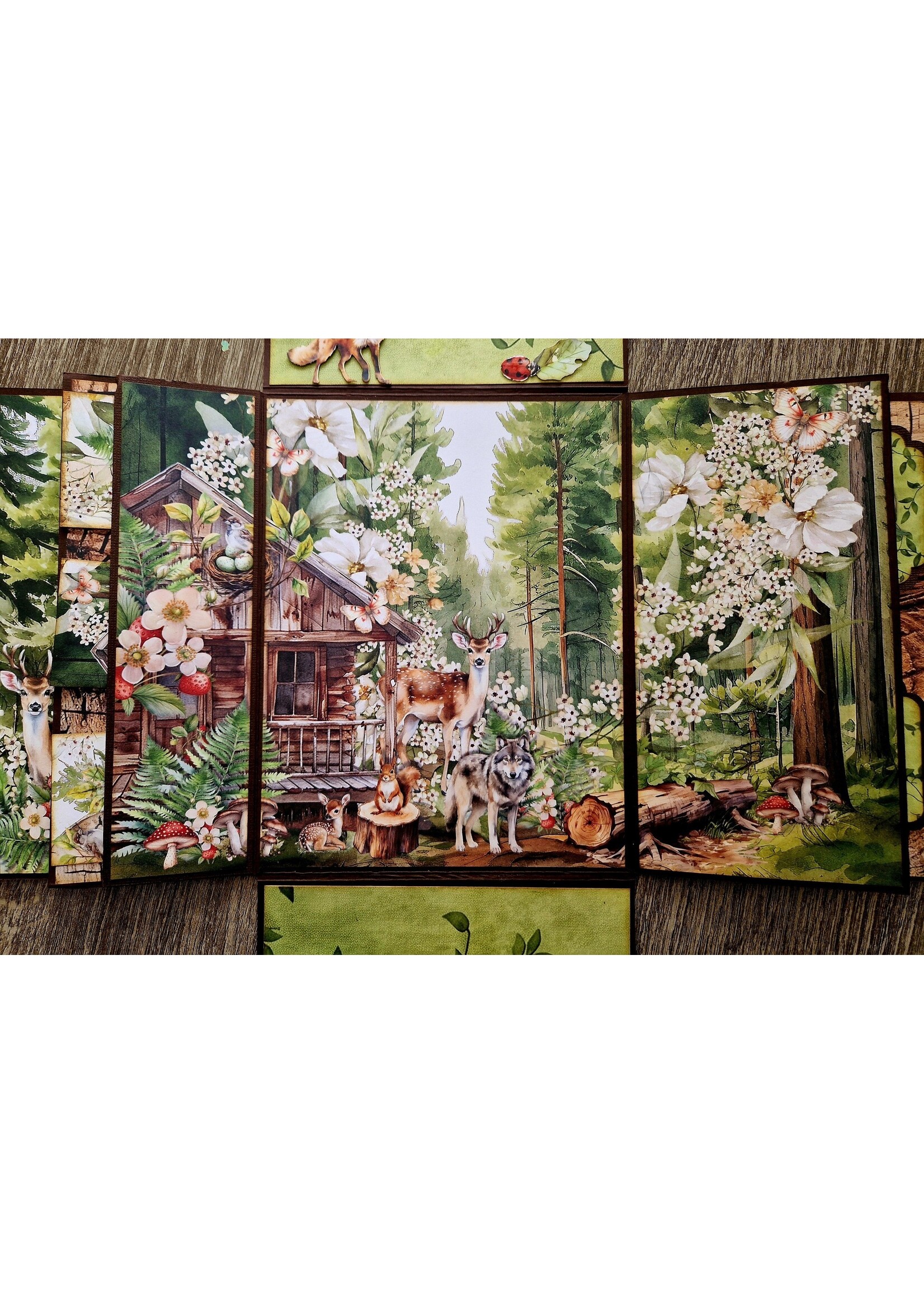 workshoppakketjes mini album en woodland pop up kaart