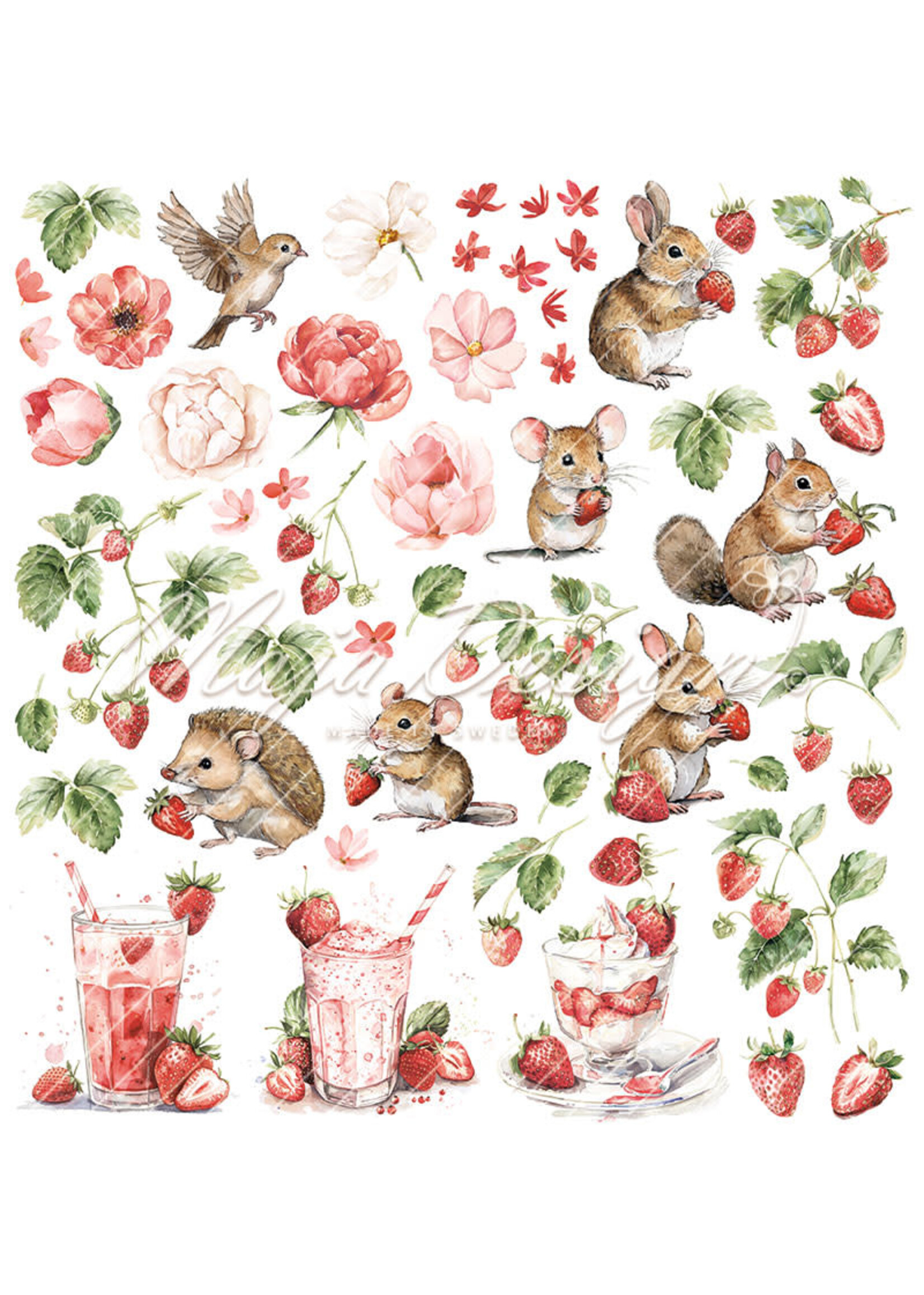 Aardbeiendief - 12x12" Collectie pakket