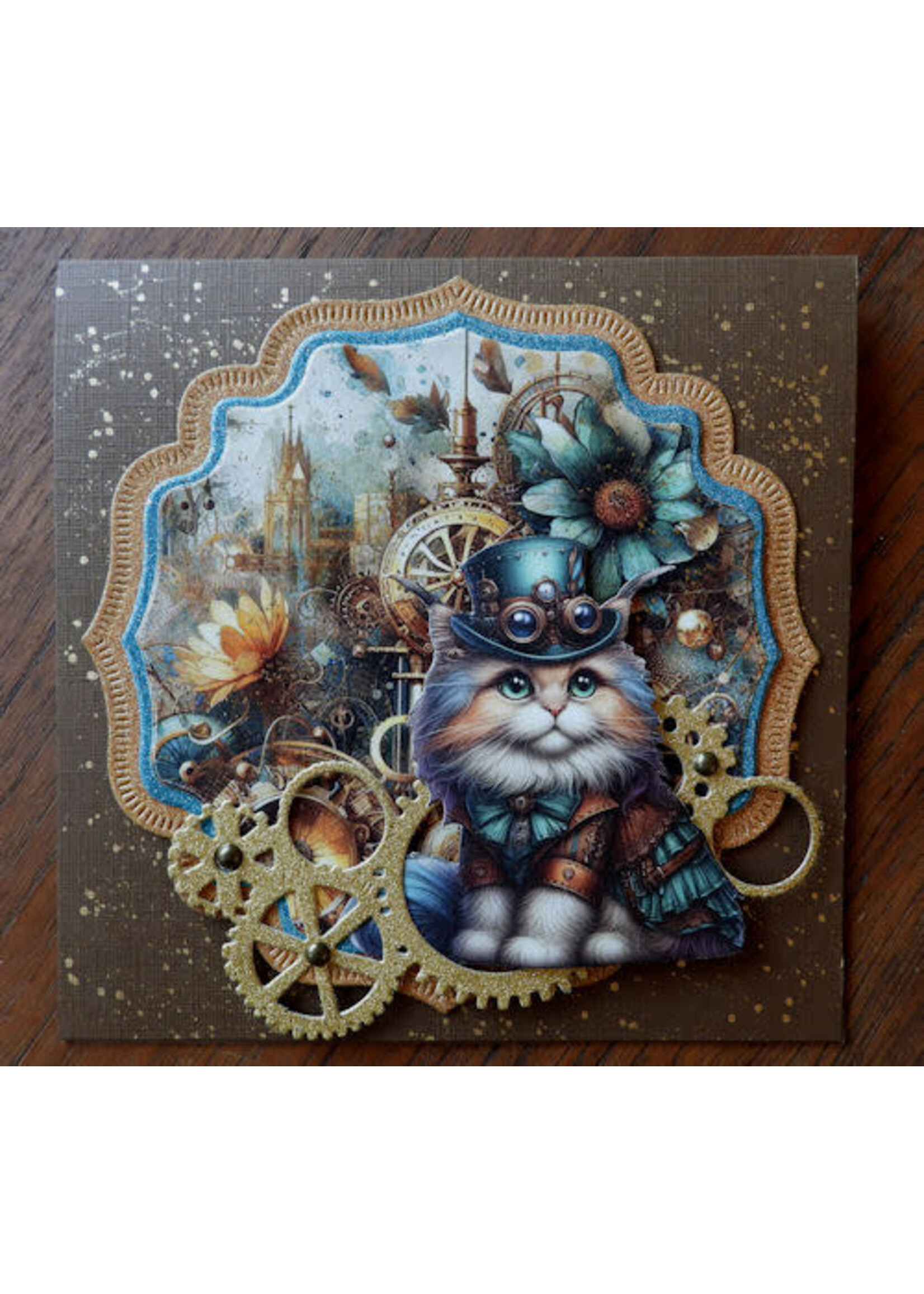 Art Journaling & Card Making Backgrounds Set Steampunk