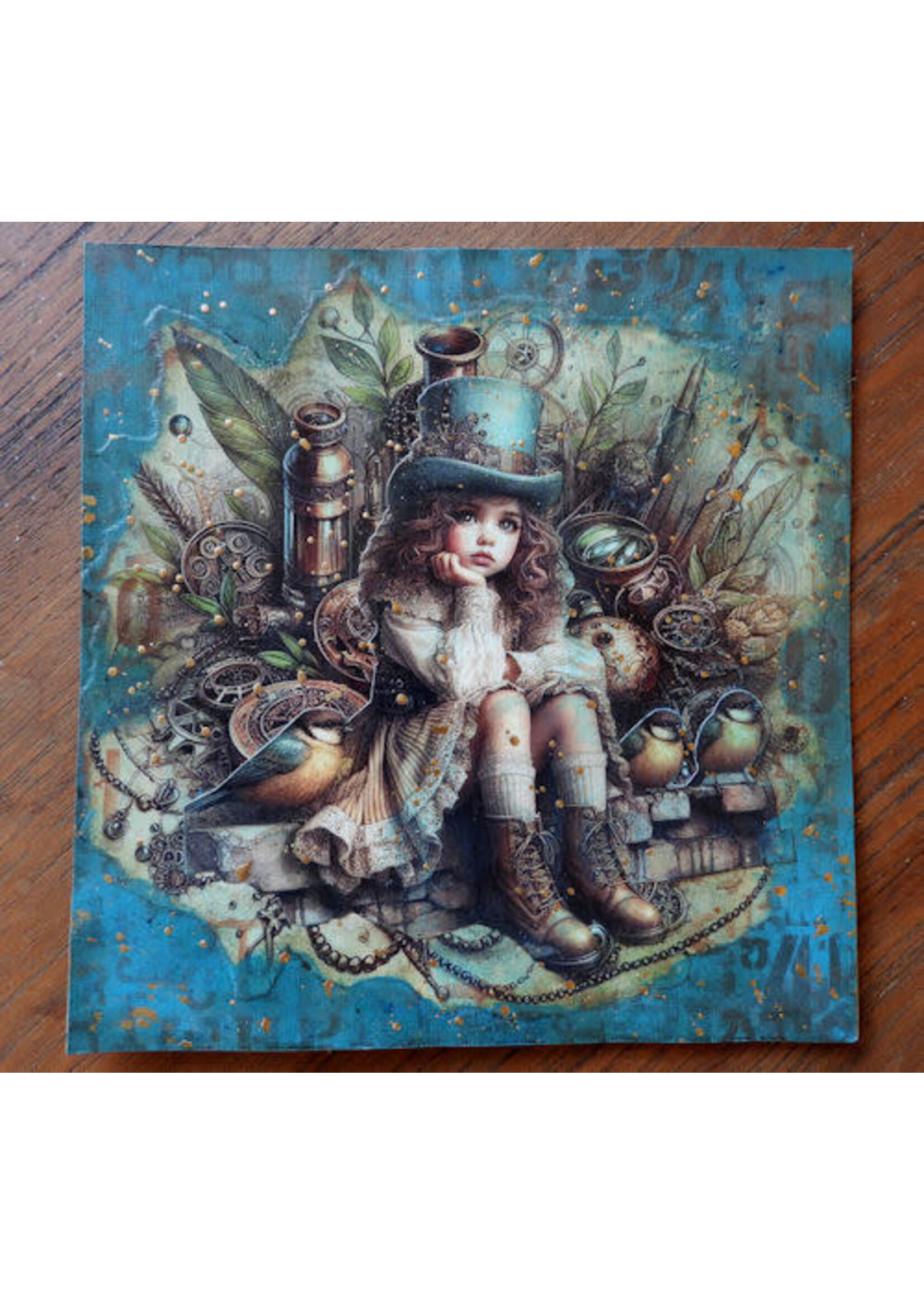 Art Journaling & Card Making Backgrounds Set Steampunk