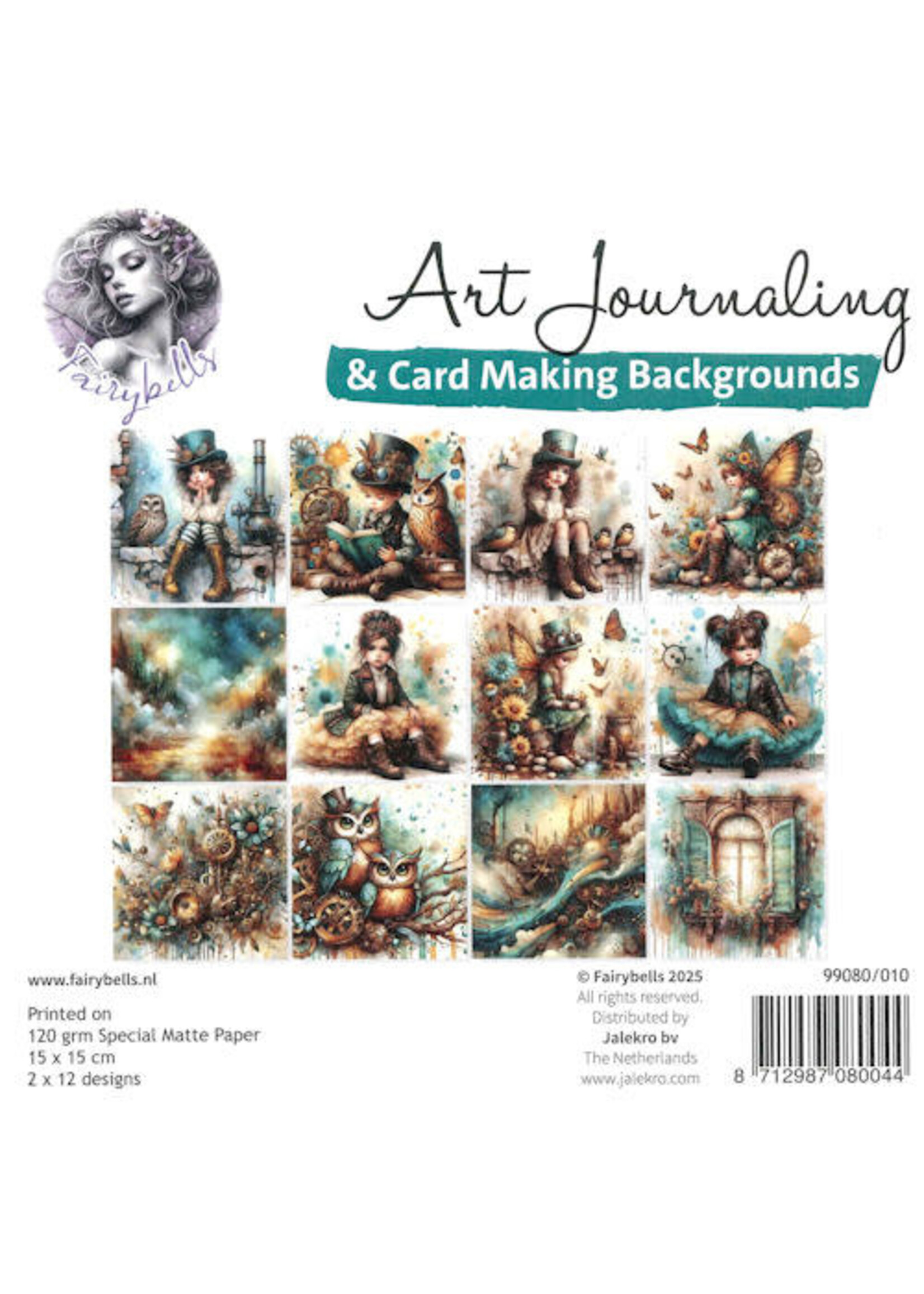 Art Journaling & Card Making Backgrounds Set Steampunk