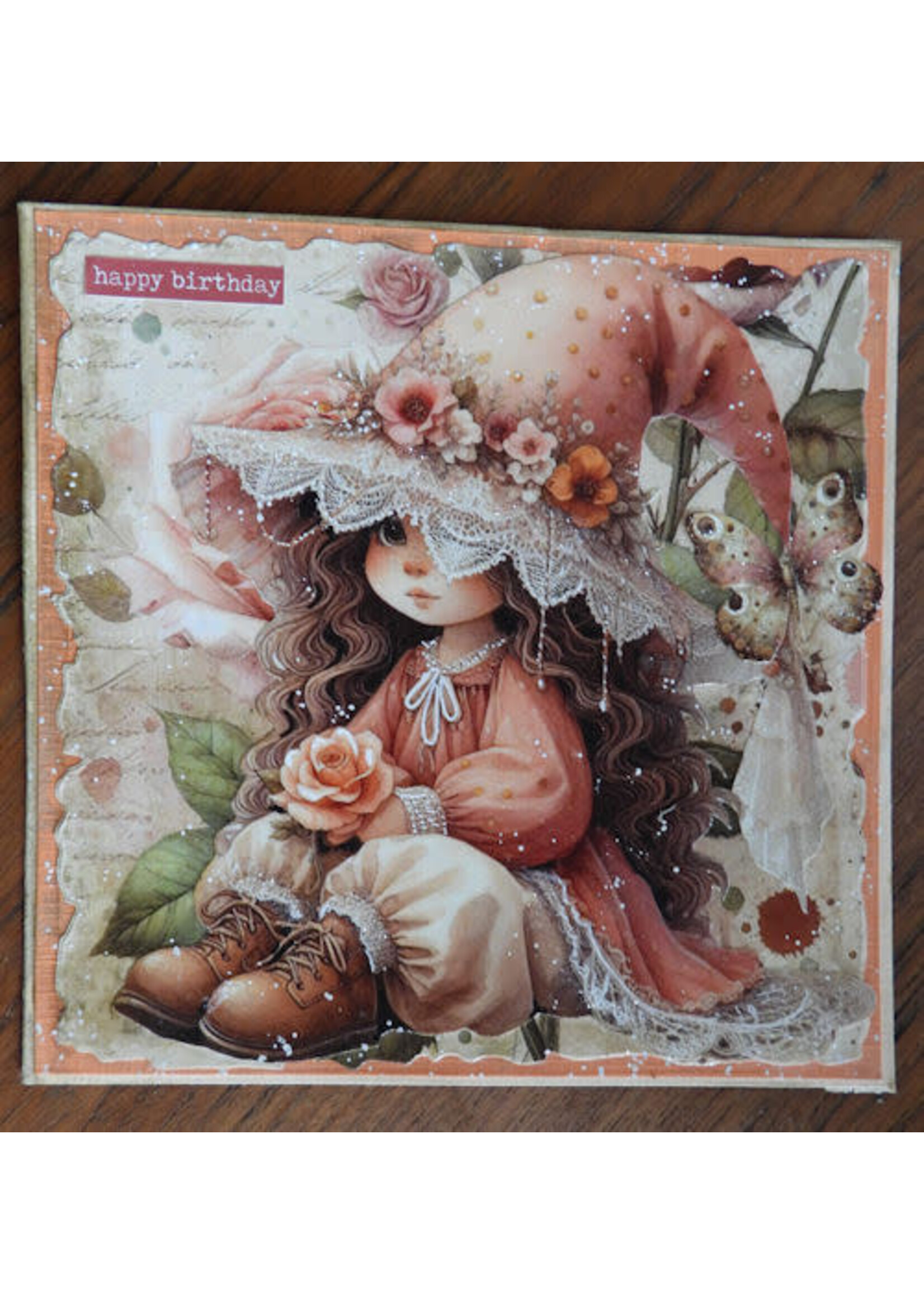 Art Journaling & Card Making Backgrounds Set Vlinders, elfjes en muziek