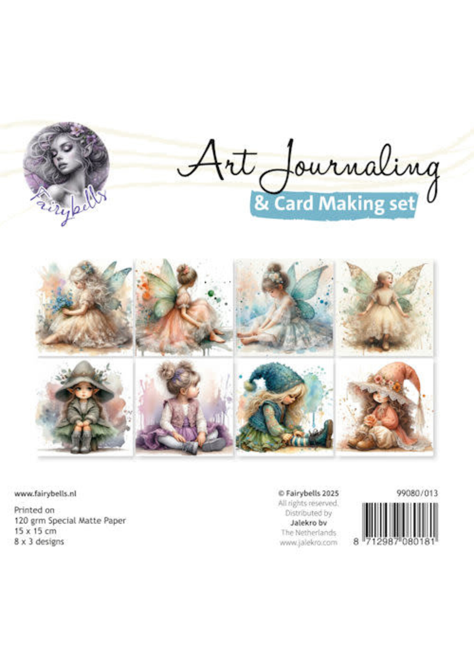 Art Journaling & Card Making Backgrounds Set Vlinders, elfjes en muziek