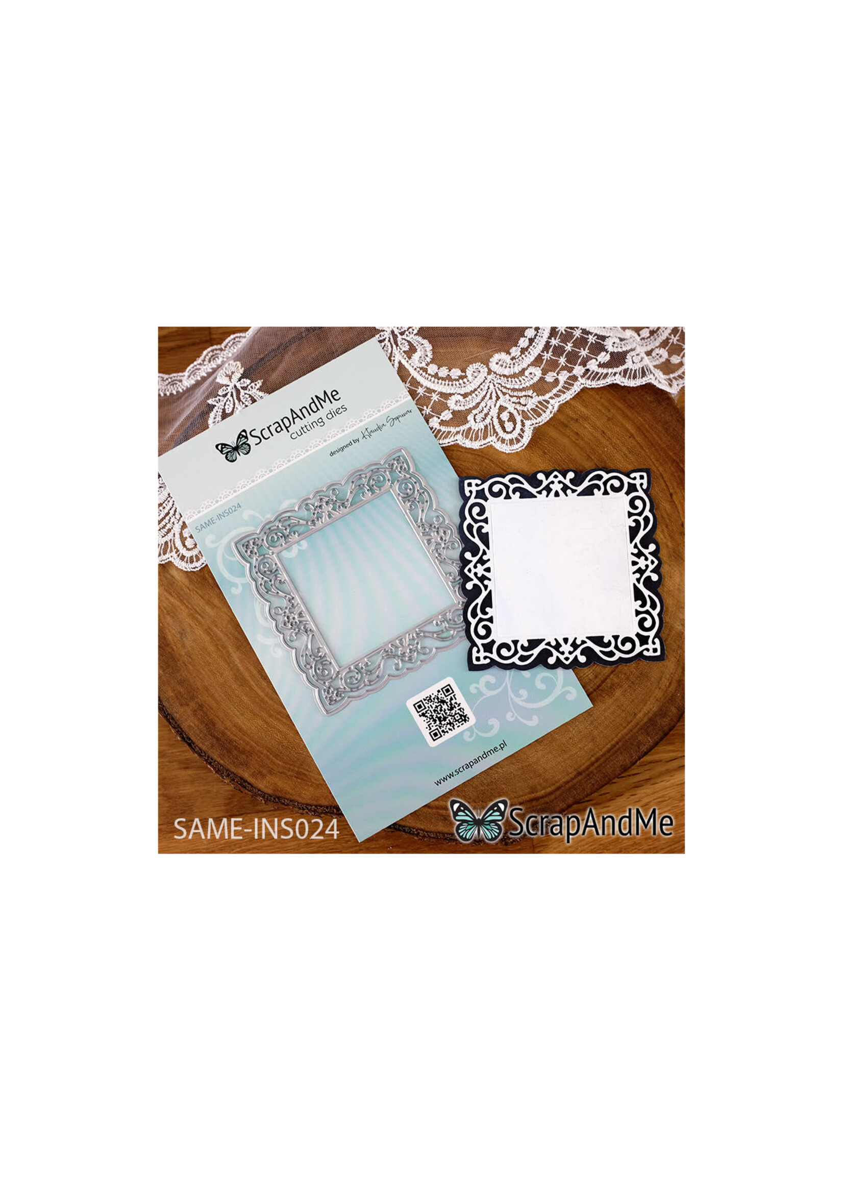 Square Frame SAME-INS024 Metal Cutting Die - ScrapAndMe  9.5 cm x 9.5 cm, 8.8cm x 8.8 cm