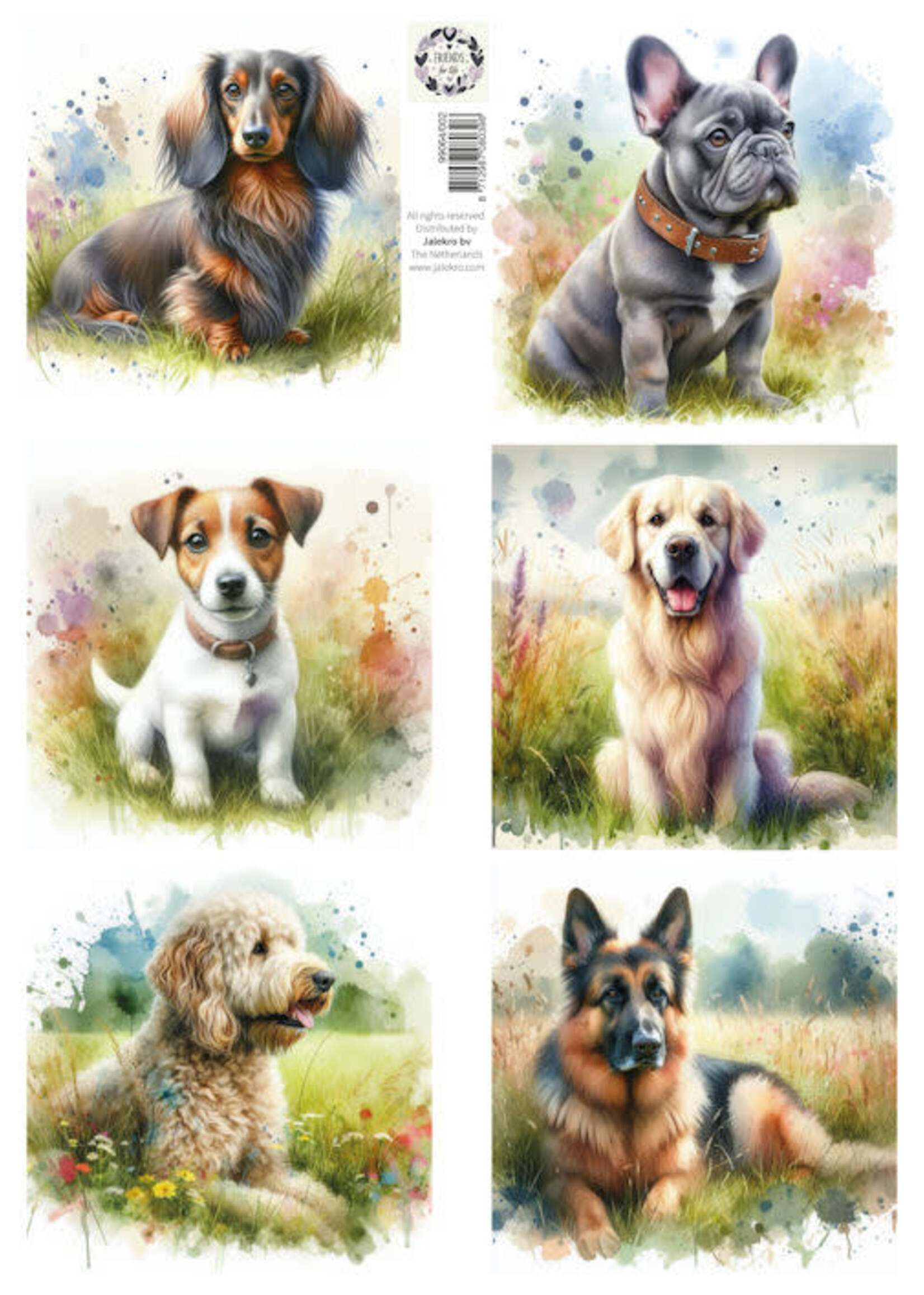 knipvel A4 Friends for Life - lovely dogs 1