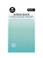 SL-ES-ASB09 - Acrylic stamping block for clear and cling stamps with grid Essentials nr. 09