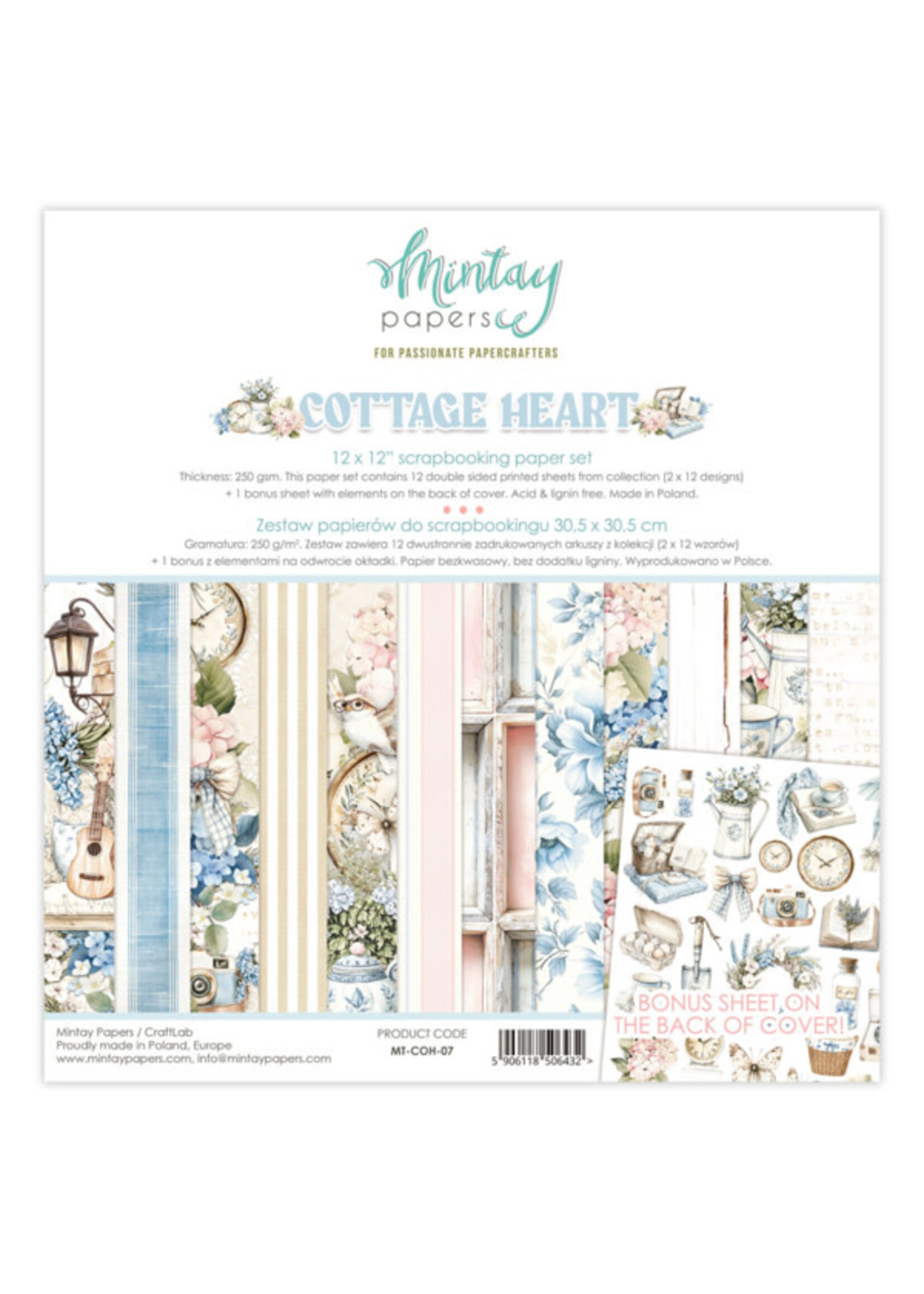 12 x 12 Paper Set - Cottage Heart