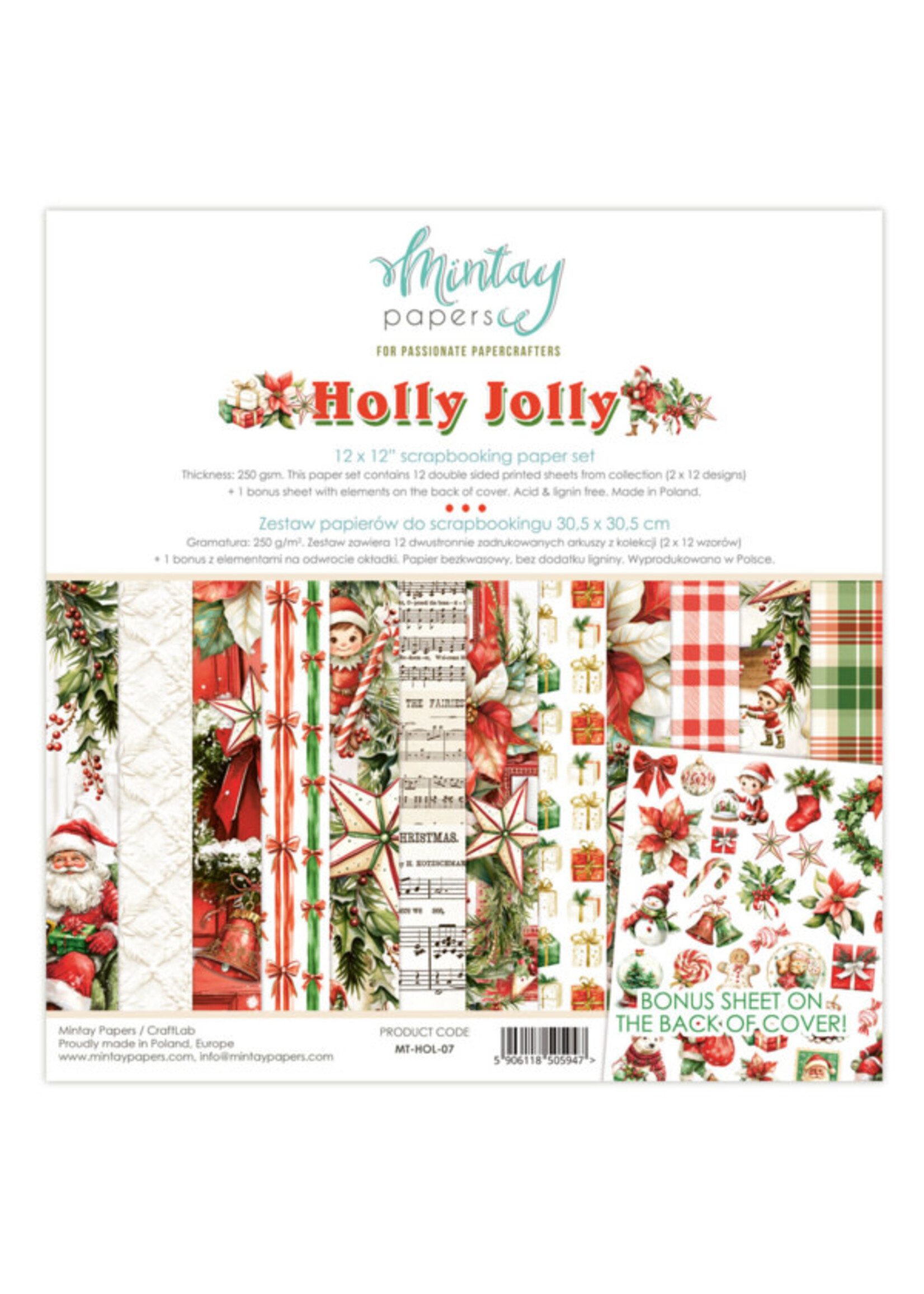 12 x 12 Paper Set - Holly Jolly leverbaar vanaf 6 sept