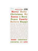 6 x 12 Paper Stickers - Holly Jolly - Words