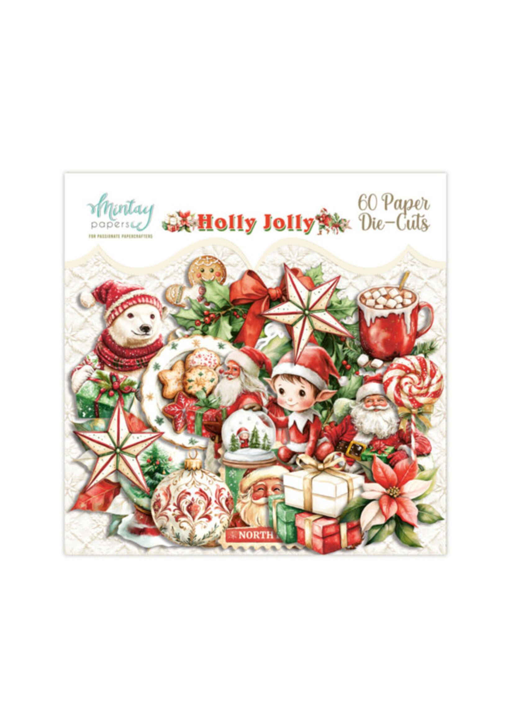 Paper Die-Cuts - Holly Jolly, 60 pcs
