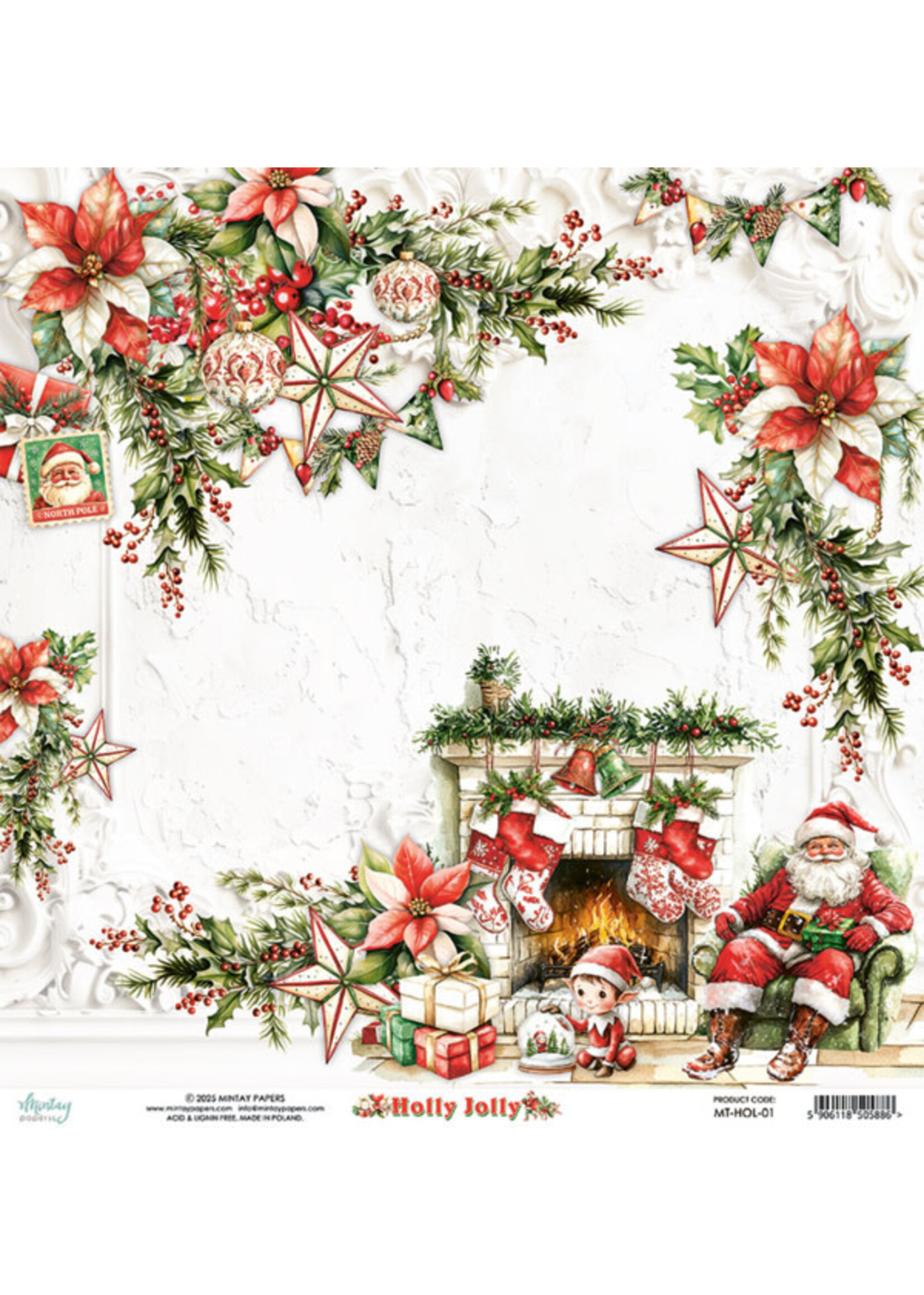 12 x 12 Paper Set - Holly Jolly leverbaar vanaf 6 sept