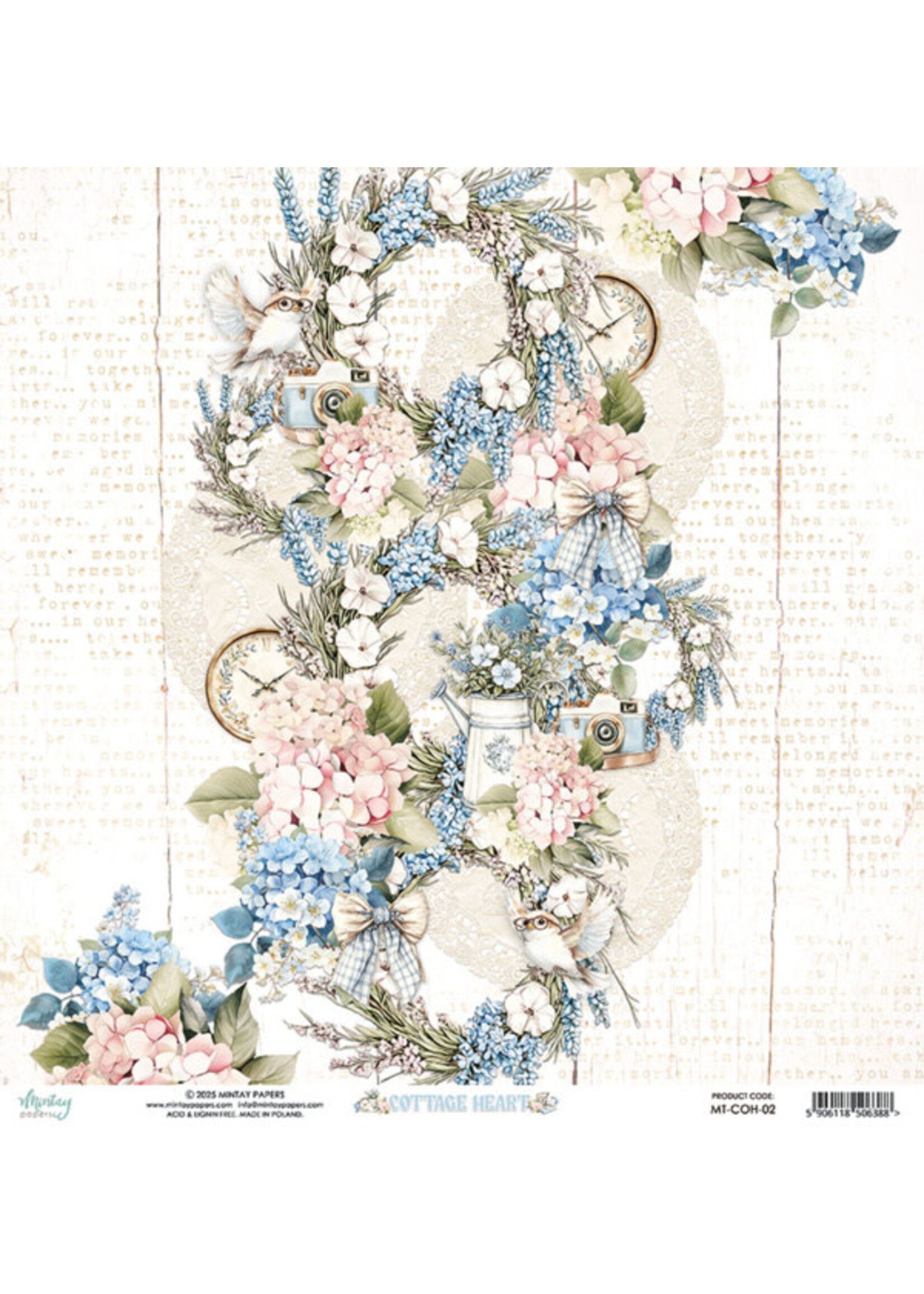 12 x 12 Paper Set - Cottage Heart