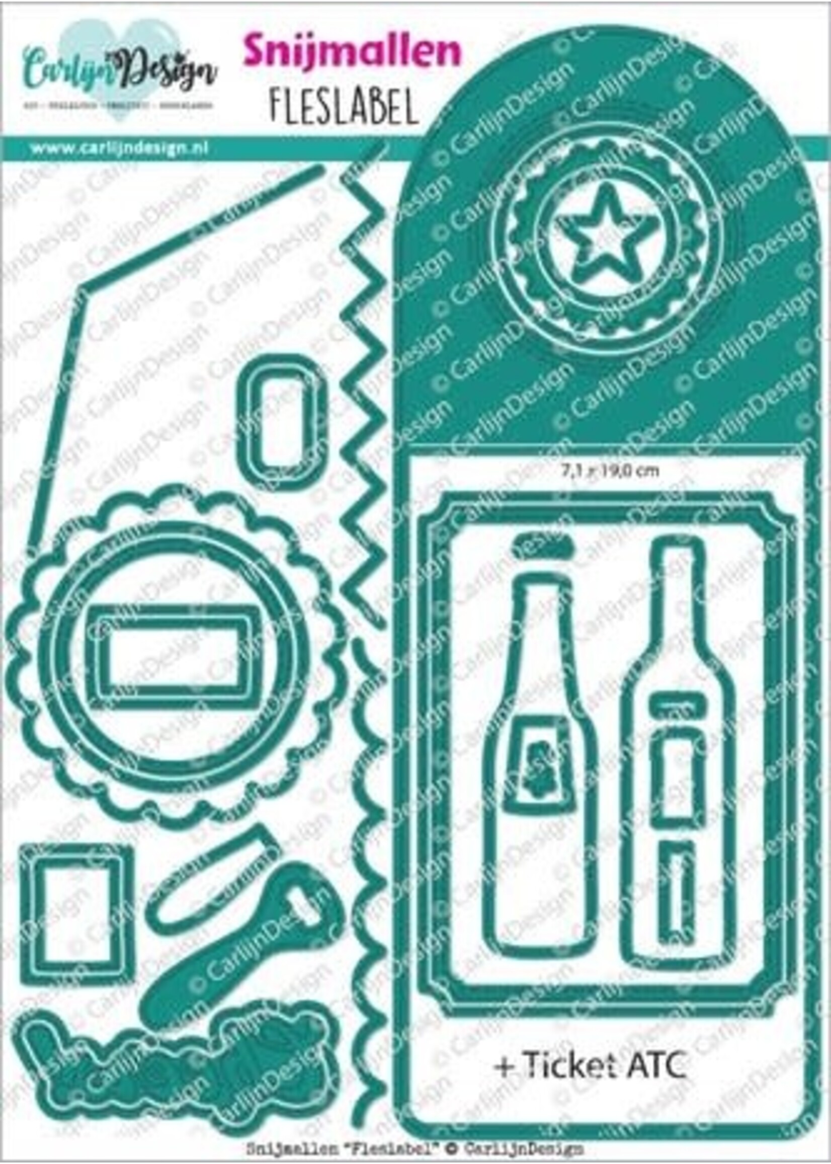 Snijmallen Fles Label (CDSN-0316)
