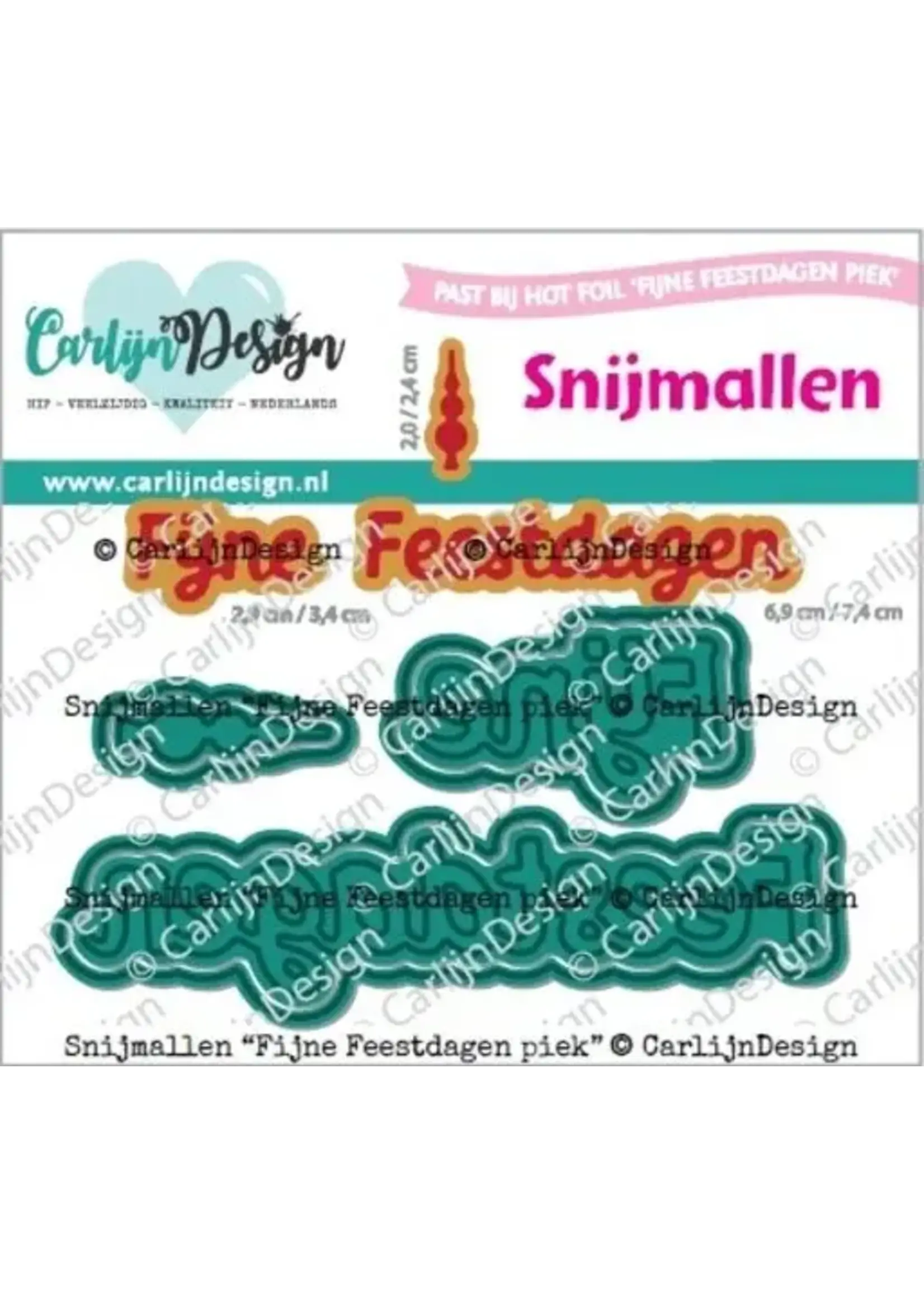 Snijmallen Fijne Feestdagen Piek (CDSN-0319)