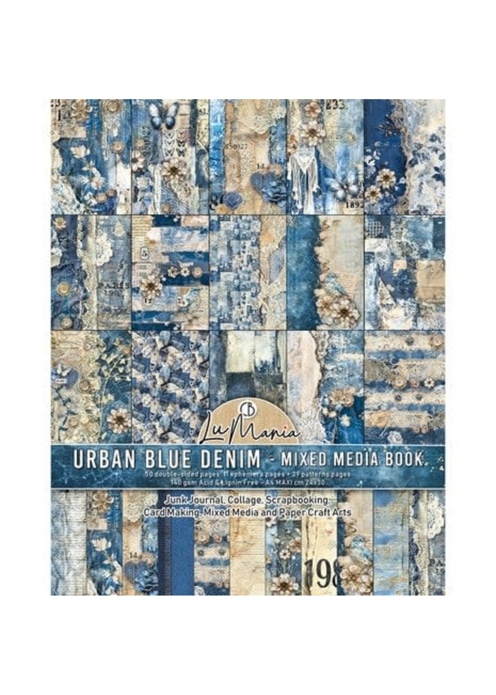 Urban Blue Denim A4 Maxi Mixed Media Book (MA002)