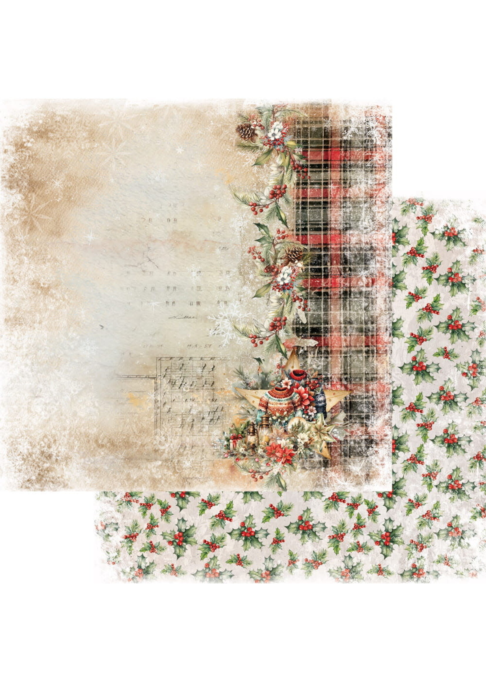 AA-HO-08 ZESTAW PAPIERÓW 8X8'' HO HO HO