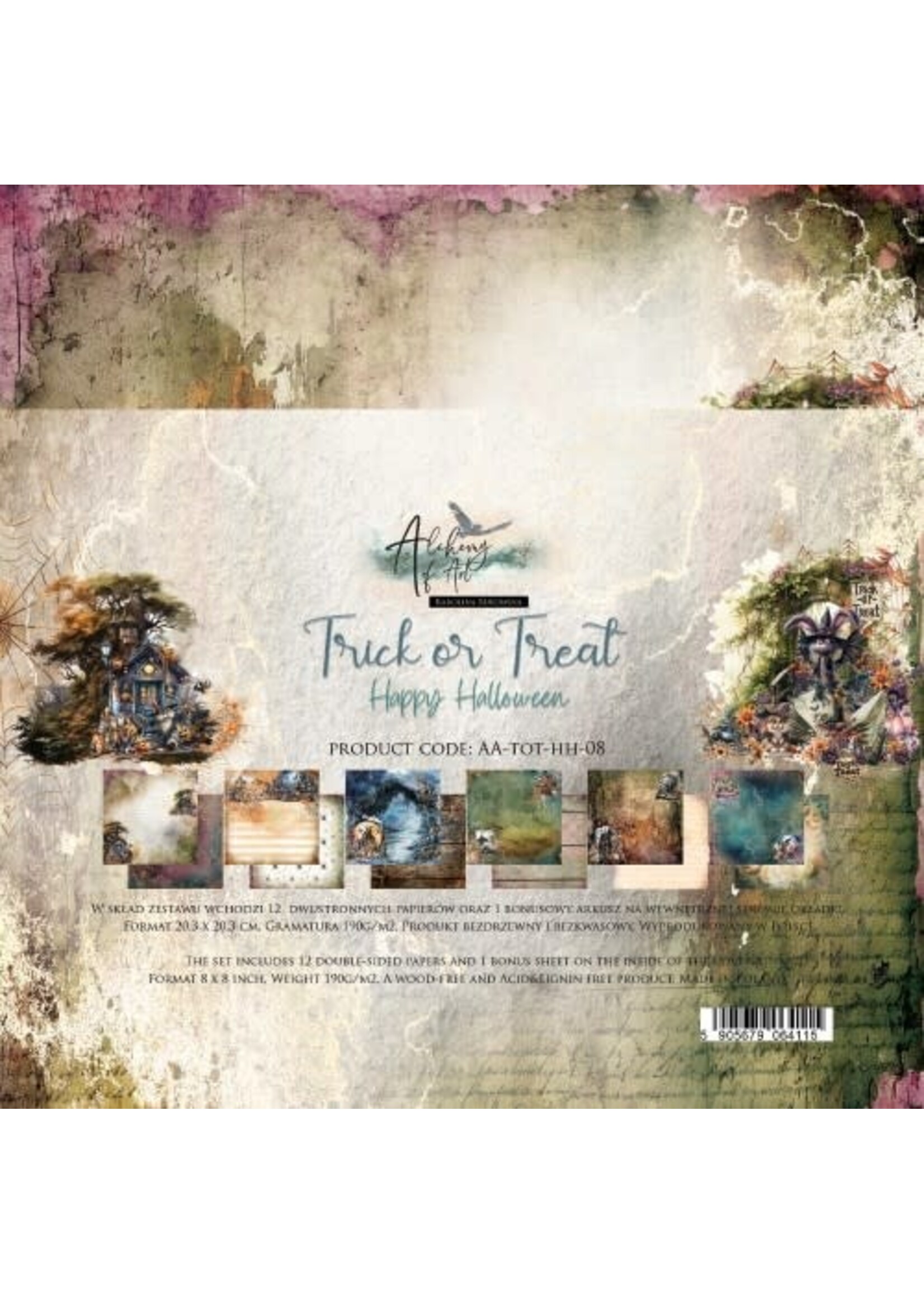 Trick or treat - Happy Halloween AA-TOT-HH-08 zestaw papierów 8x8