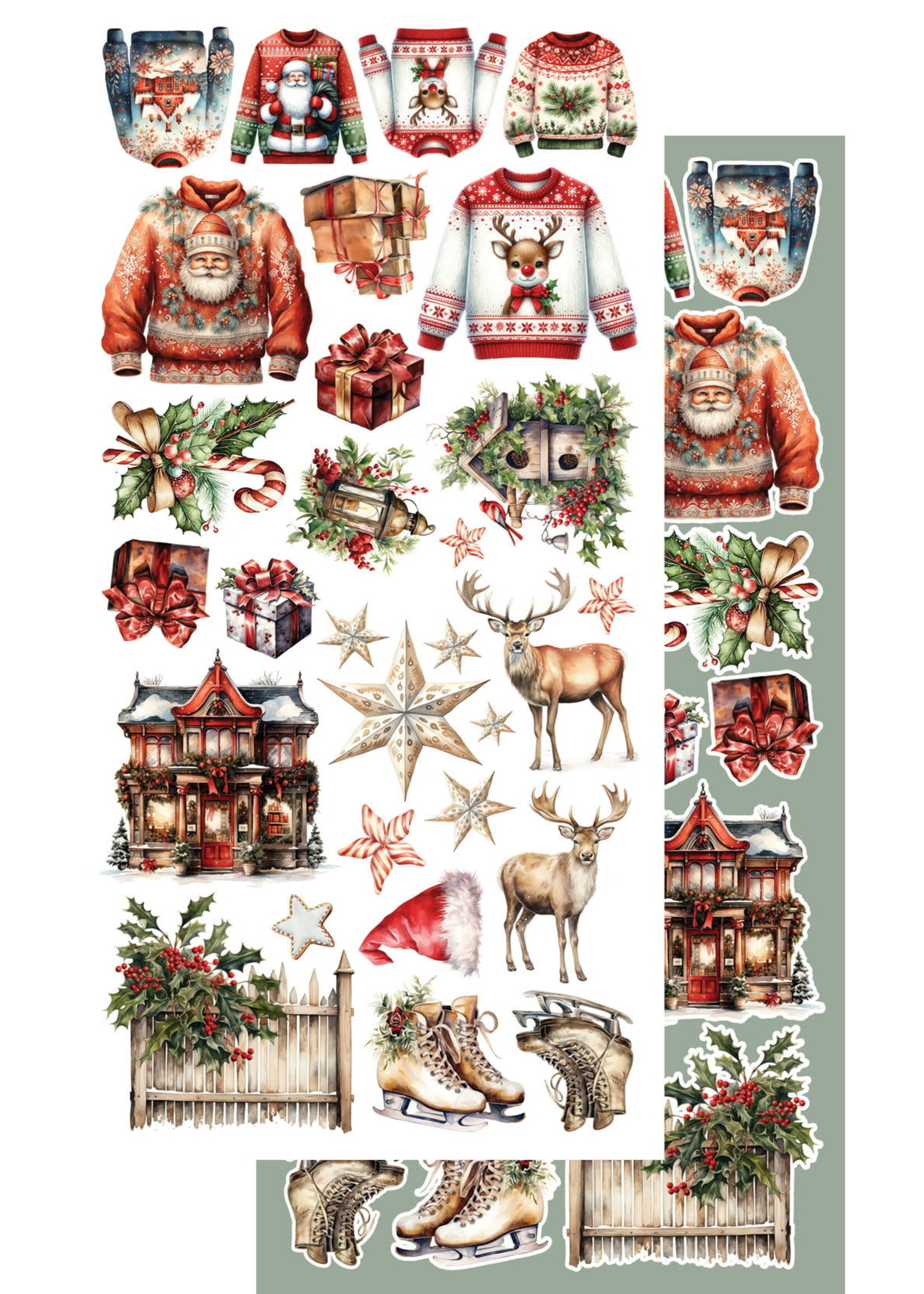 AA-HO-10 ZESTAW PAPIERÓW do samodzielnego wycięcia 6x12 HO HO HO