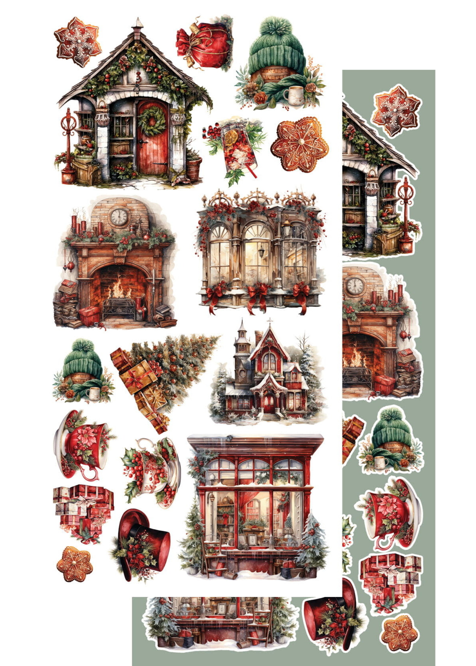 AA-HO-10 ZESTAW PAPIERÓW do samodzielnego wycięcia 6x12 HO HO HO