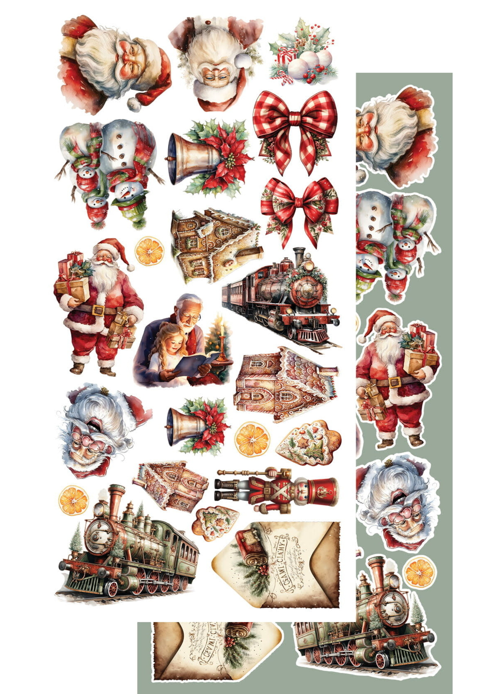 AA-HO-10 ZESTAW PAPIERÓW do samodzielnego wycięcia 6x12 HO HO HO