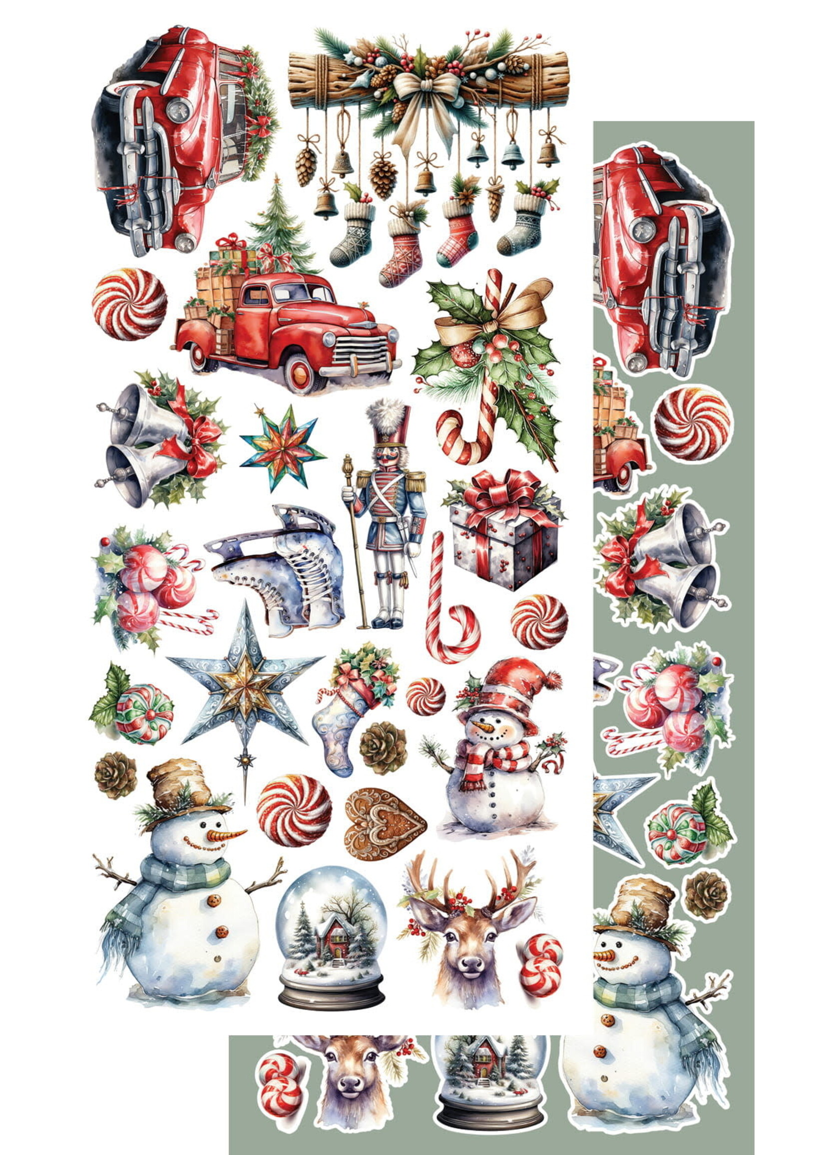 AA-HO-10 ZESTAW PAPIERÓW do samodzielnego wycięcia 6x12 HO HO HO