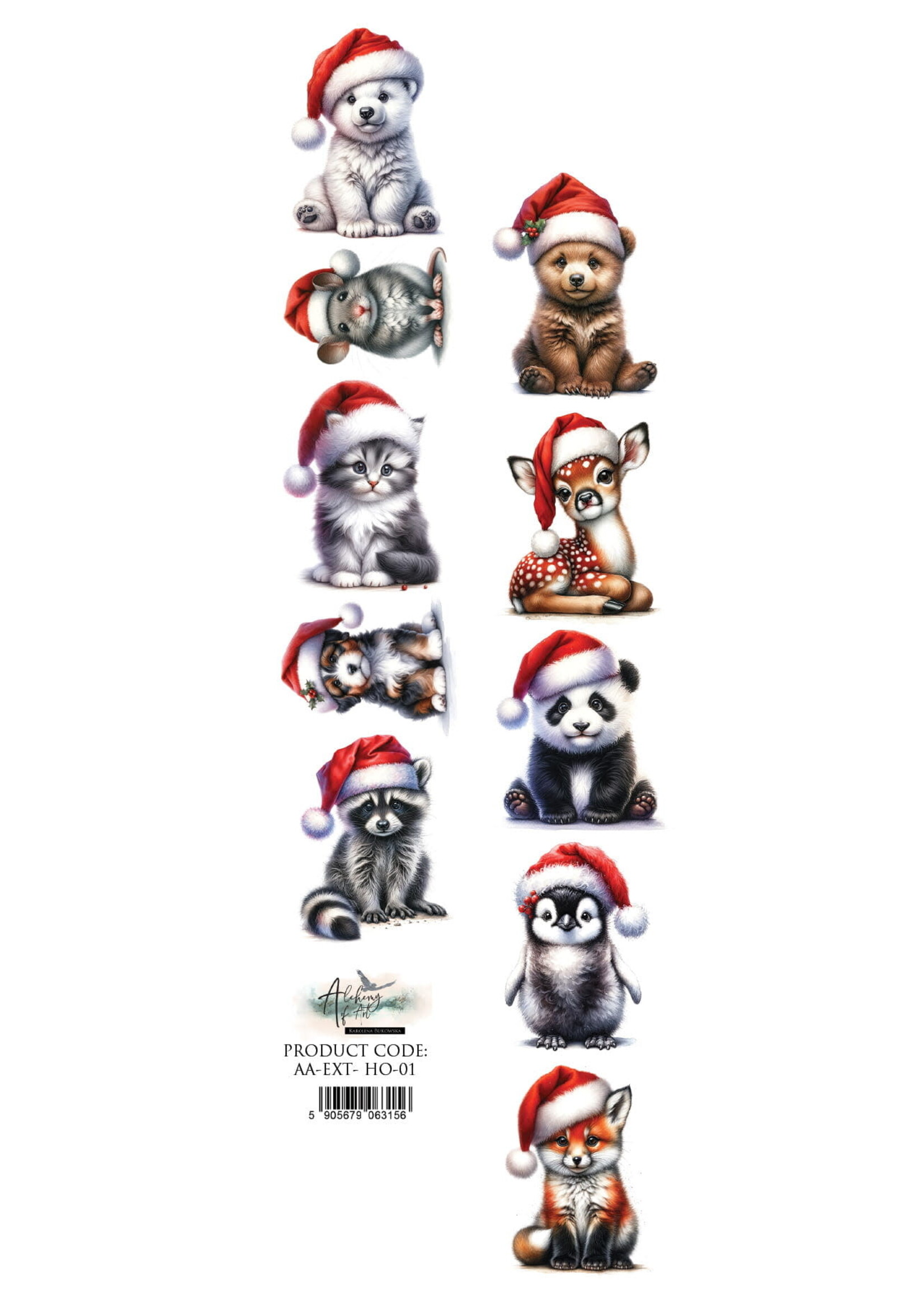 AA-EXT-HO-01PAPIER do samodzielnego wycięcia 2x12 HO HO HO