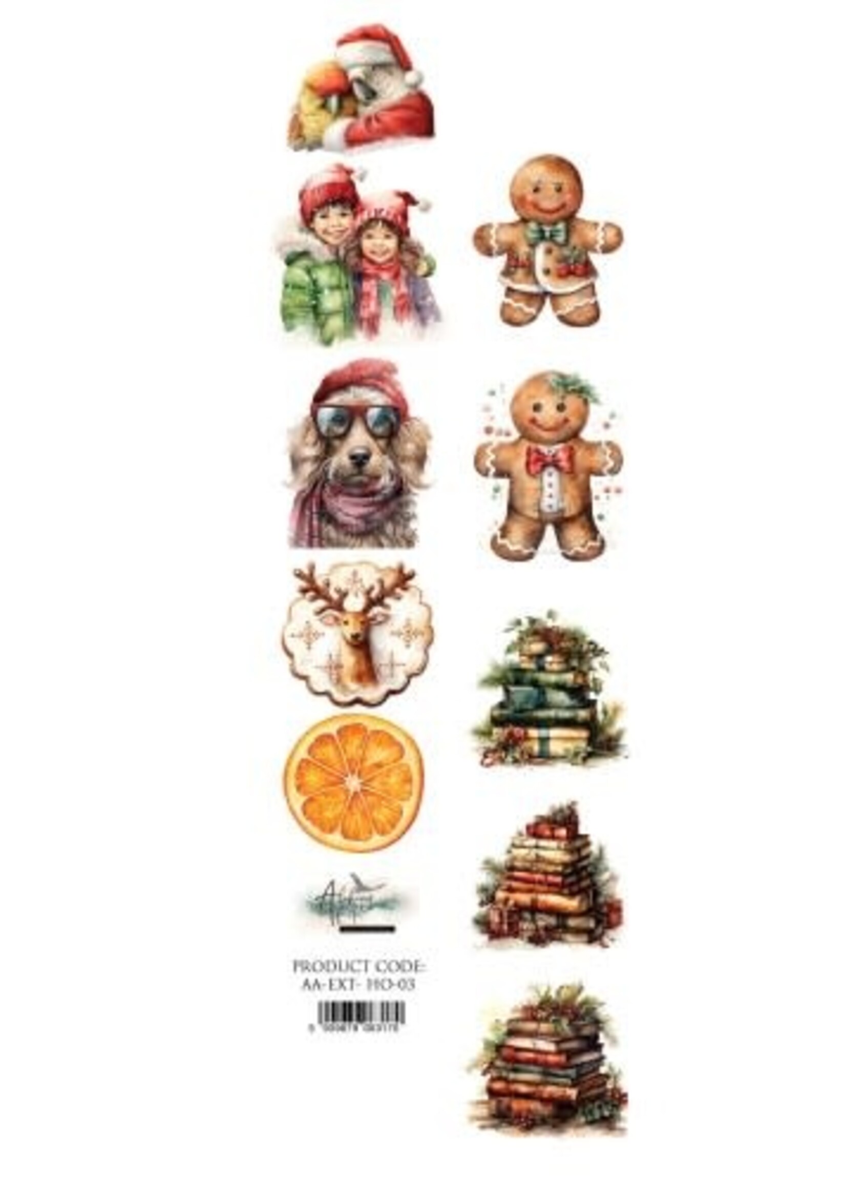 AA-EXT-HO-03 PAPIER do samodzielnego wycięcia 2x12 HO HO HO