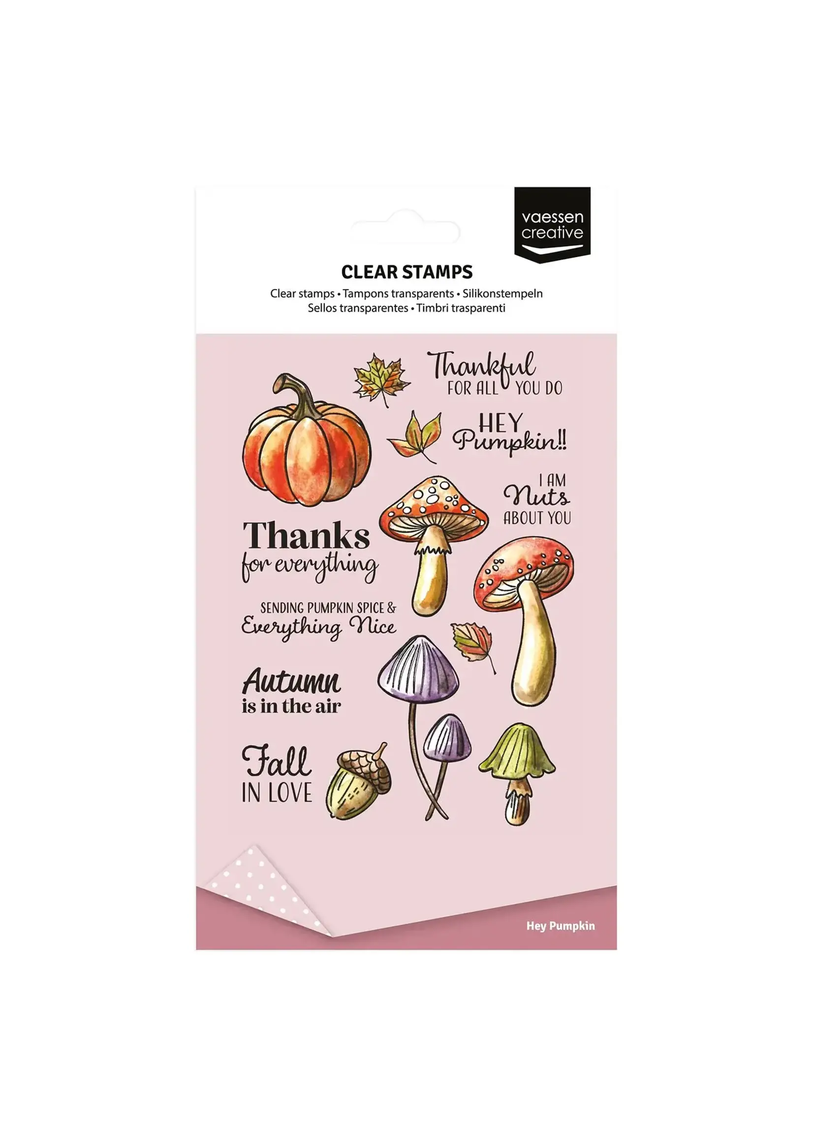 Vaessen Creative • Clear Stempels Hey Pumpkin 16st. Vaessen Creative 3625-0012