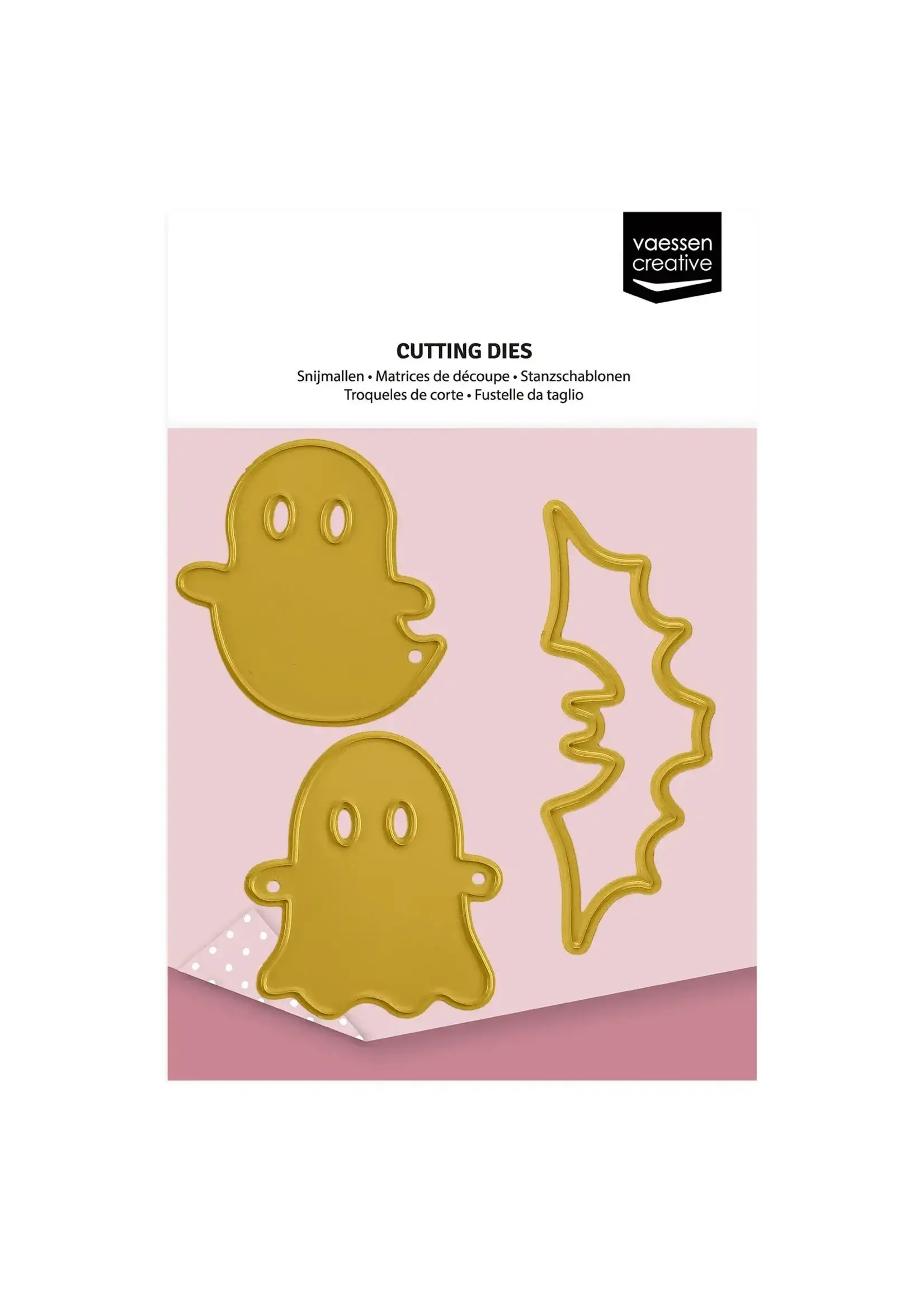 Vaessen Creative • Snij- en Embossingmallen Spook & Vleermuis Vriendjes 3st. Vaessen Creative 3625-0014