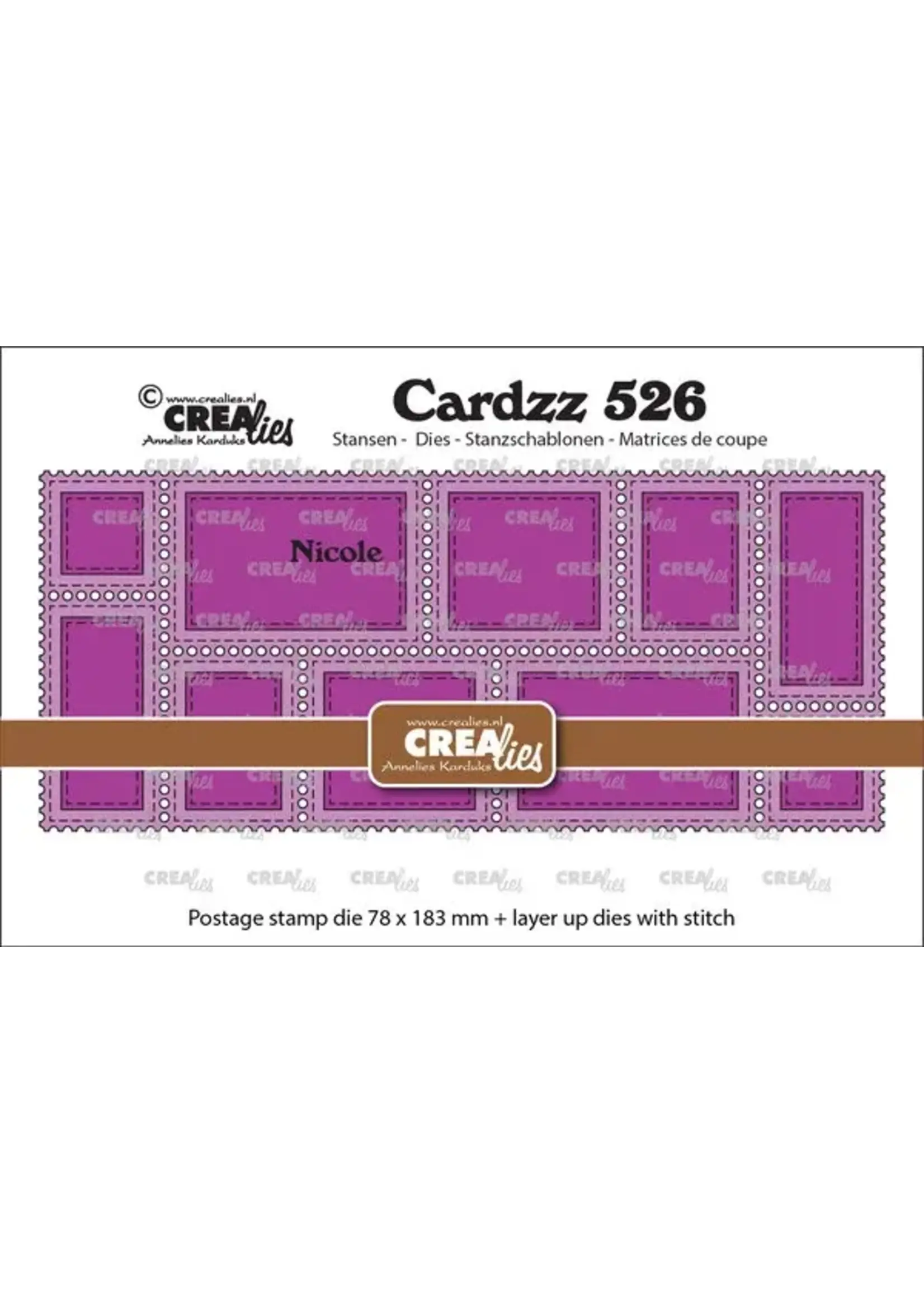 Cardzz Stansen Postzegelframe Slimline Nicole (CLCZ526)