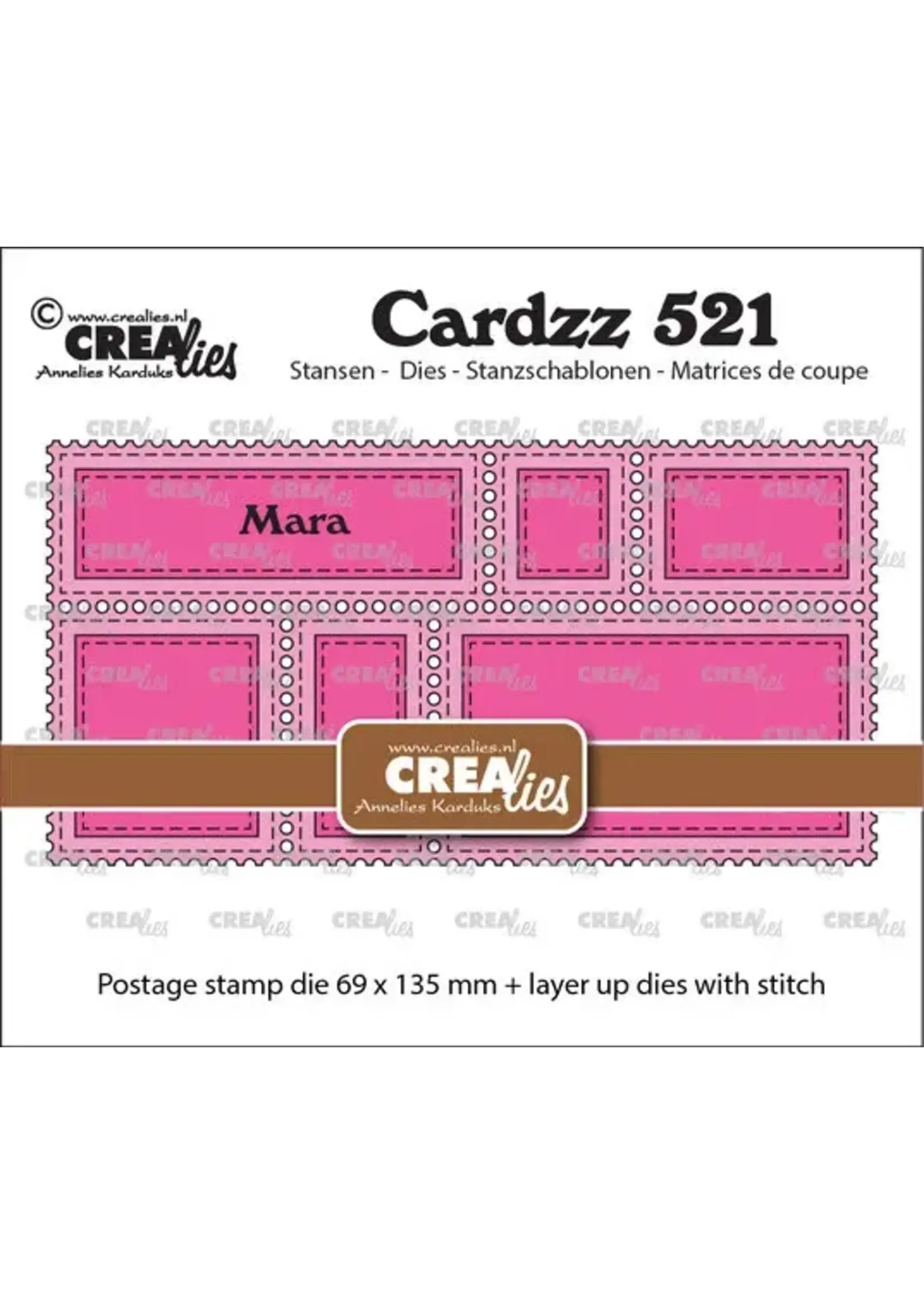 Cardzz Stansen Postzegelframe Mini Slimline Mara (CLCZ521)