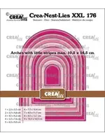Crea-Nest-Lies XXL Stansen No. 176 Bogen met Kleine Streepjes (CLNestXXL176)