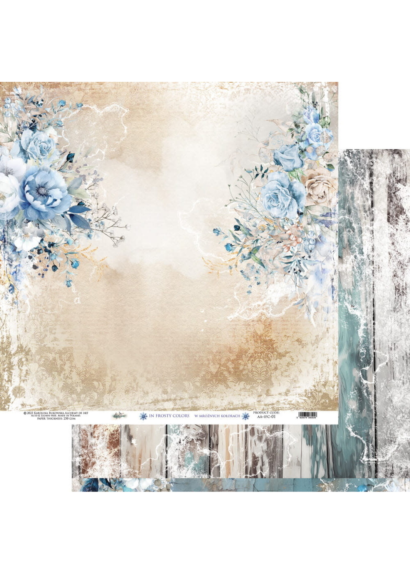 In frosty colors- 8x8''