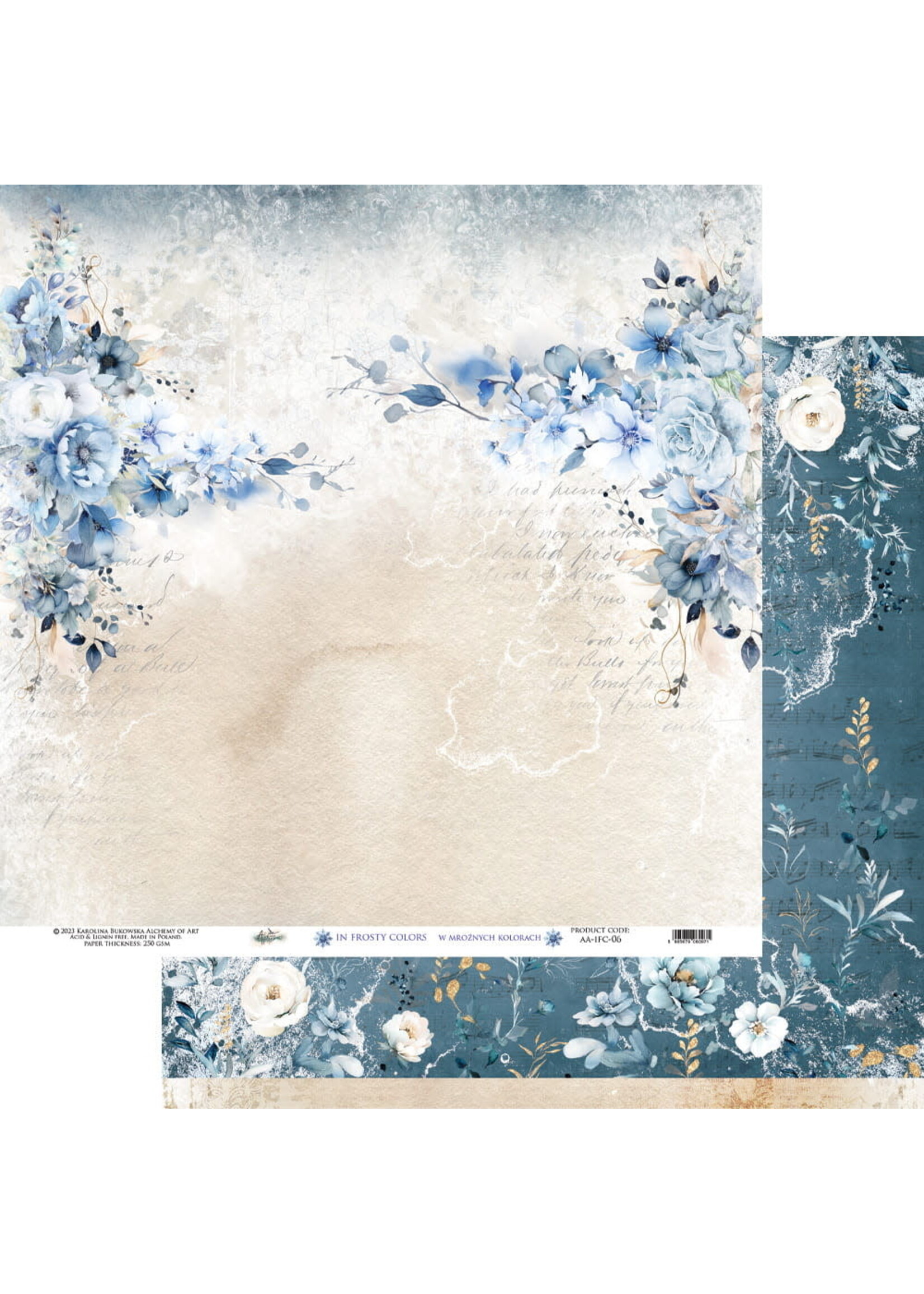 In frosty colors- 8x8''