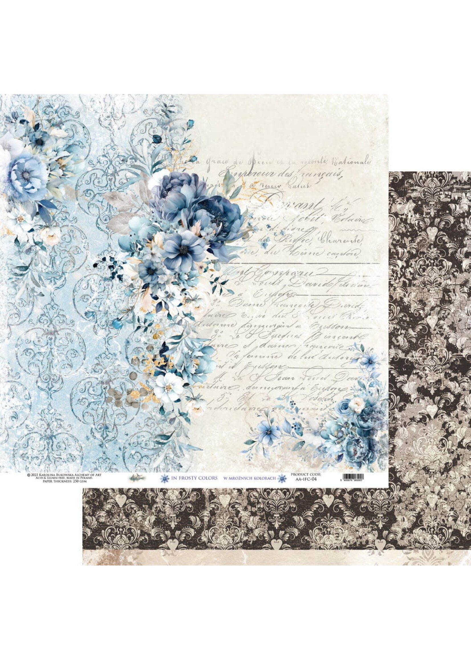 In frosty colors- 8x8''