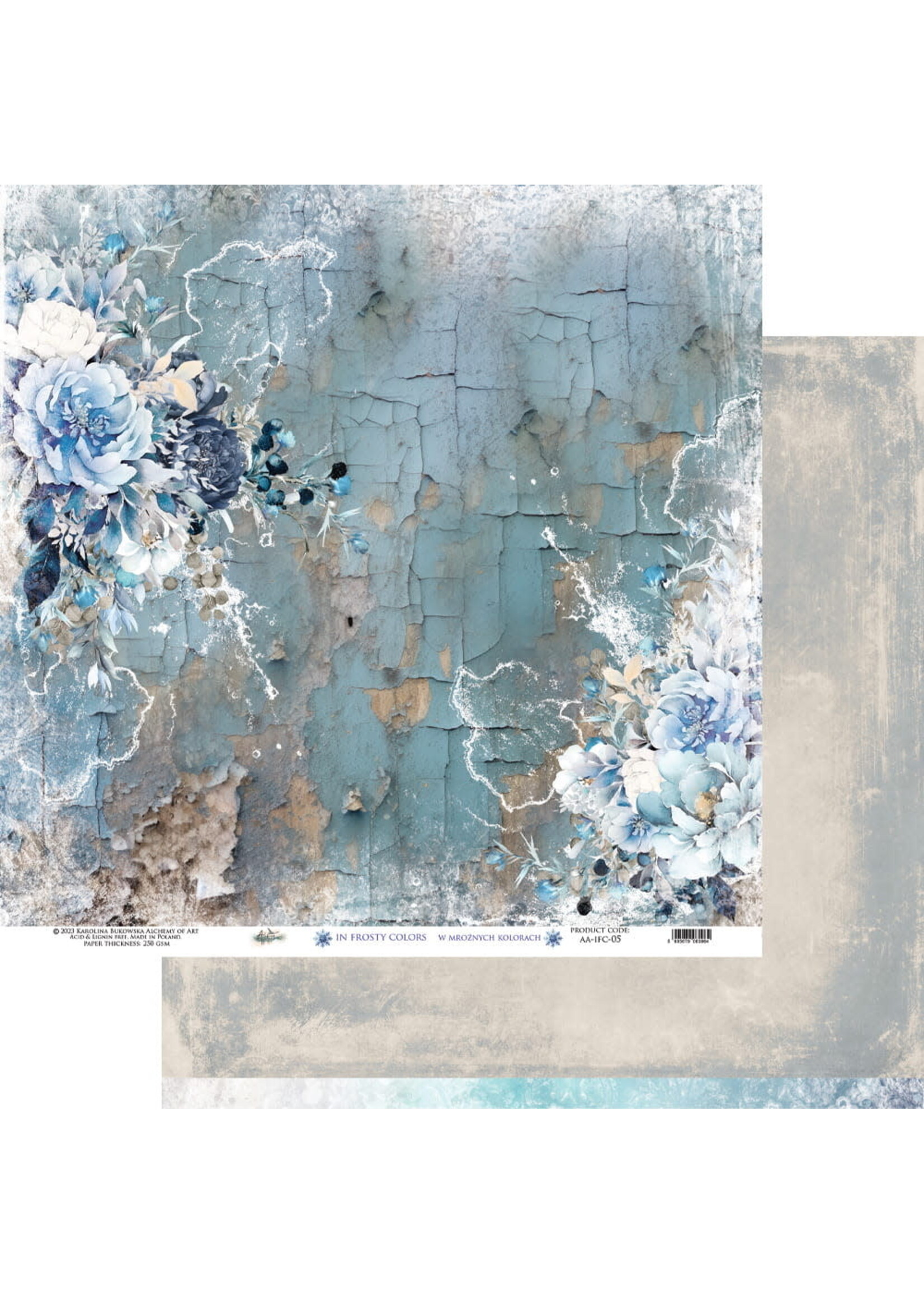 In frosty colors- 8x8''